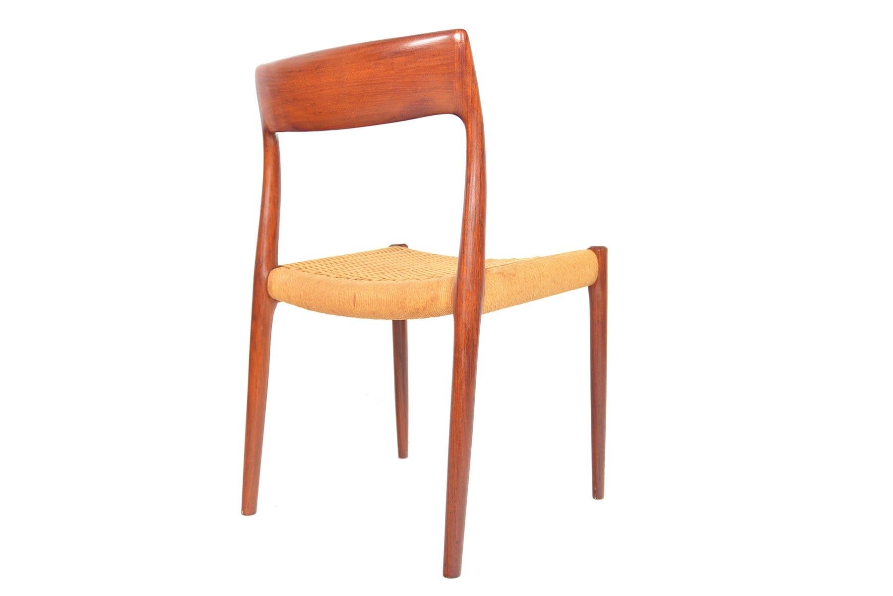 20th Century Set of Niels Otto Møller Model 77 Danish Modern Dining Chairs in Teak