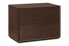 Set of  Night Tables - Modern Bedroom Storage - Walnut Color Finish