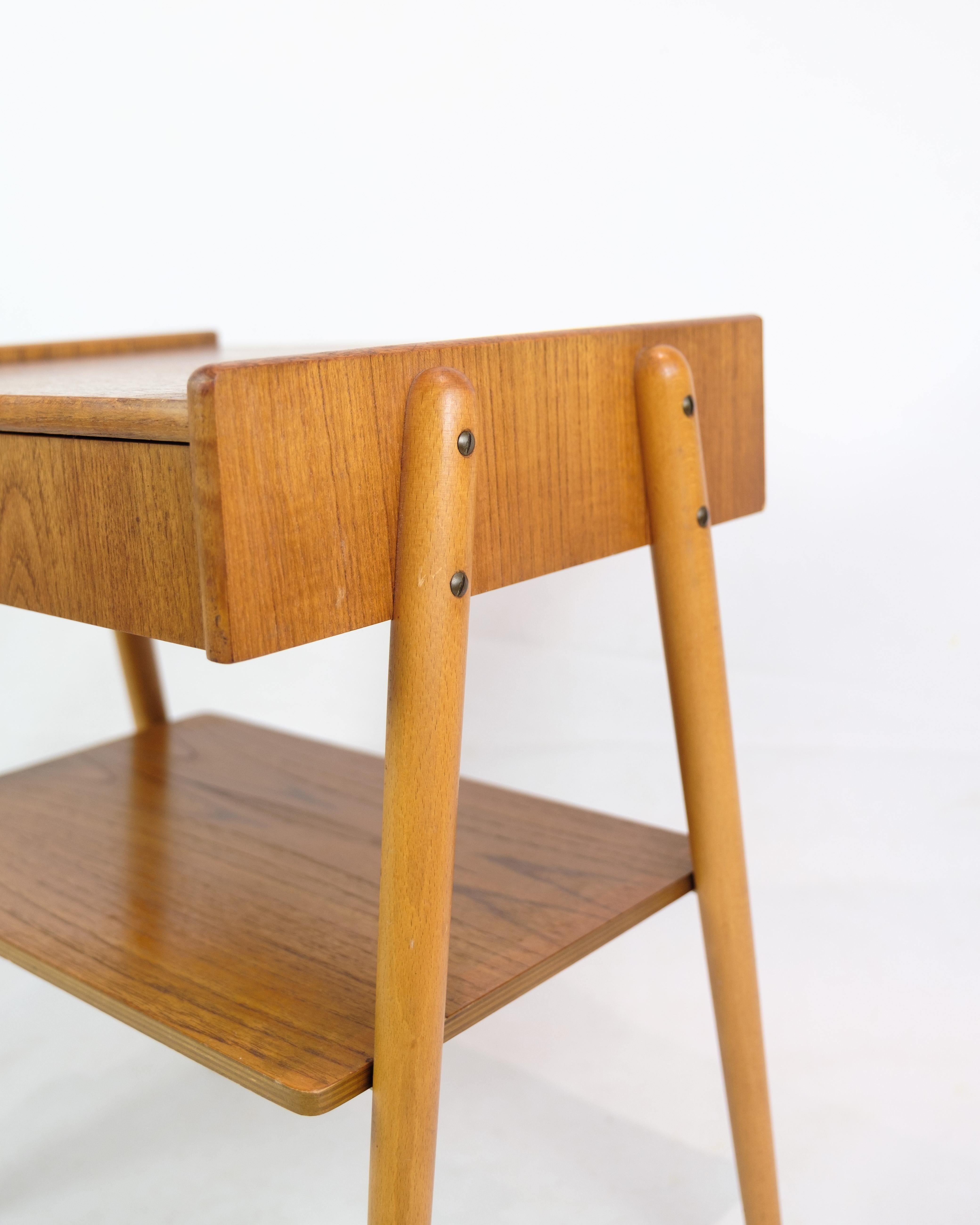 Set of Nightstands In Teak, By AB Carlström & Co Furniture Factory From 1950s For Sale 5