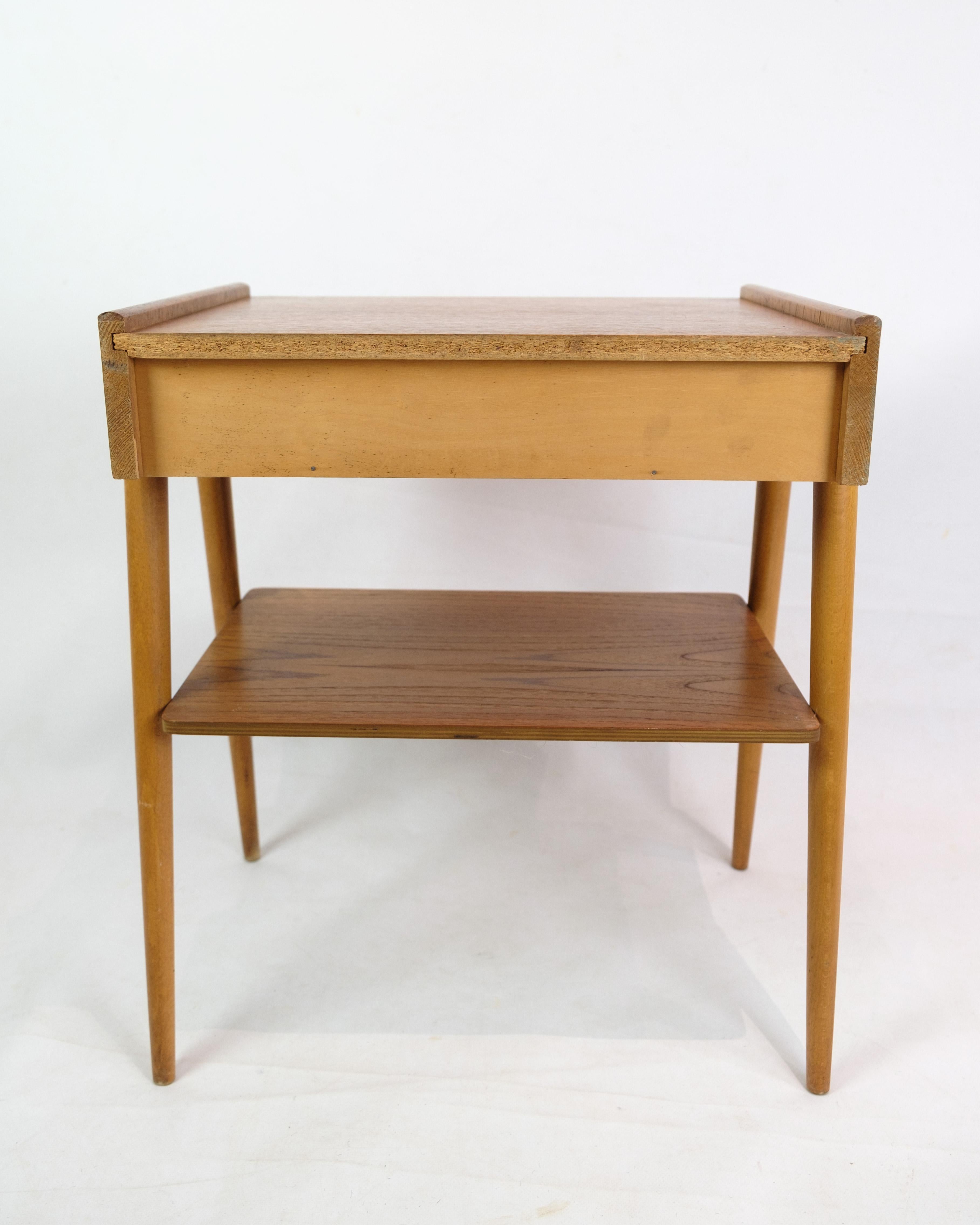 Set of Nightstands In Teak, By AB Carlström & Co Furniture Factory From 1950s For Sale 6