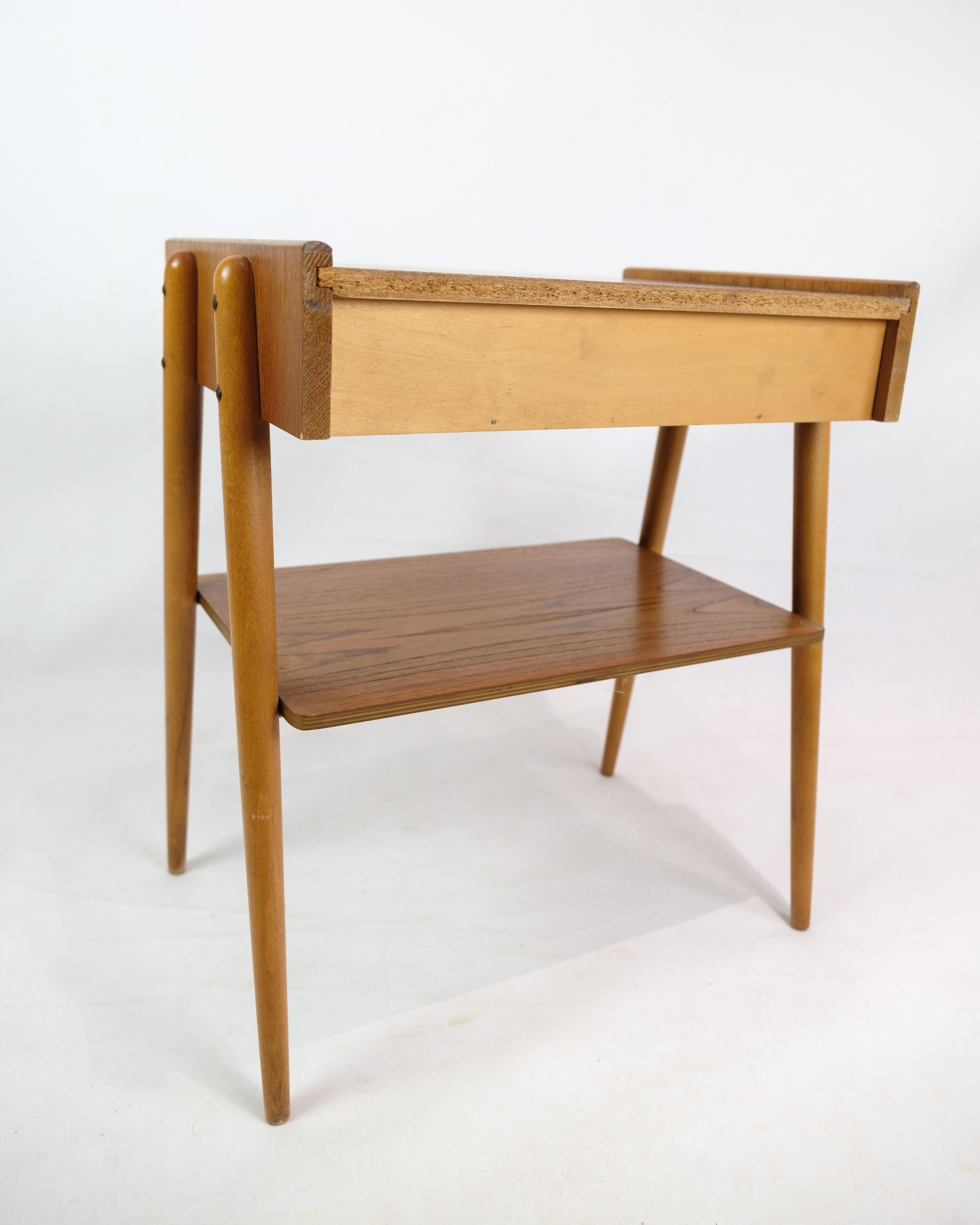 Set of Nightstands In Teak, By AB Carlström & Co Furniture Factory From 1950s For Sale 7