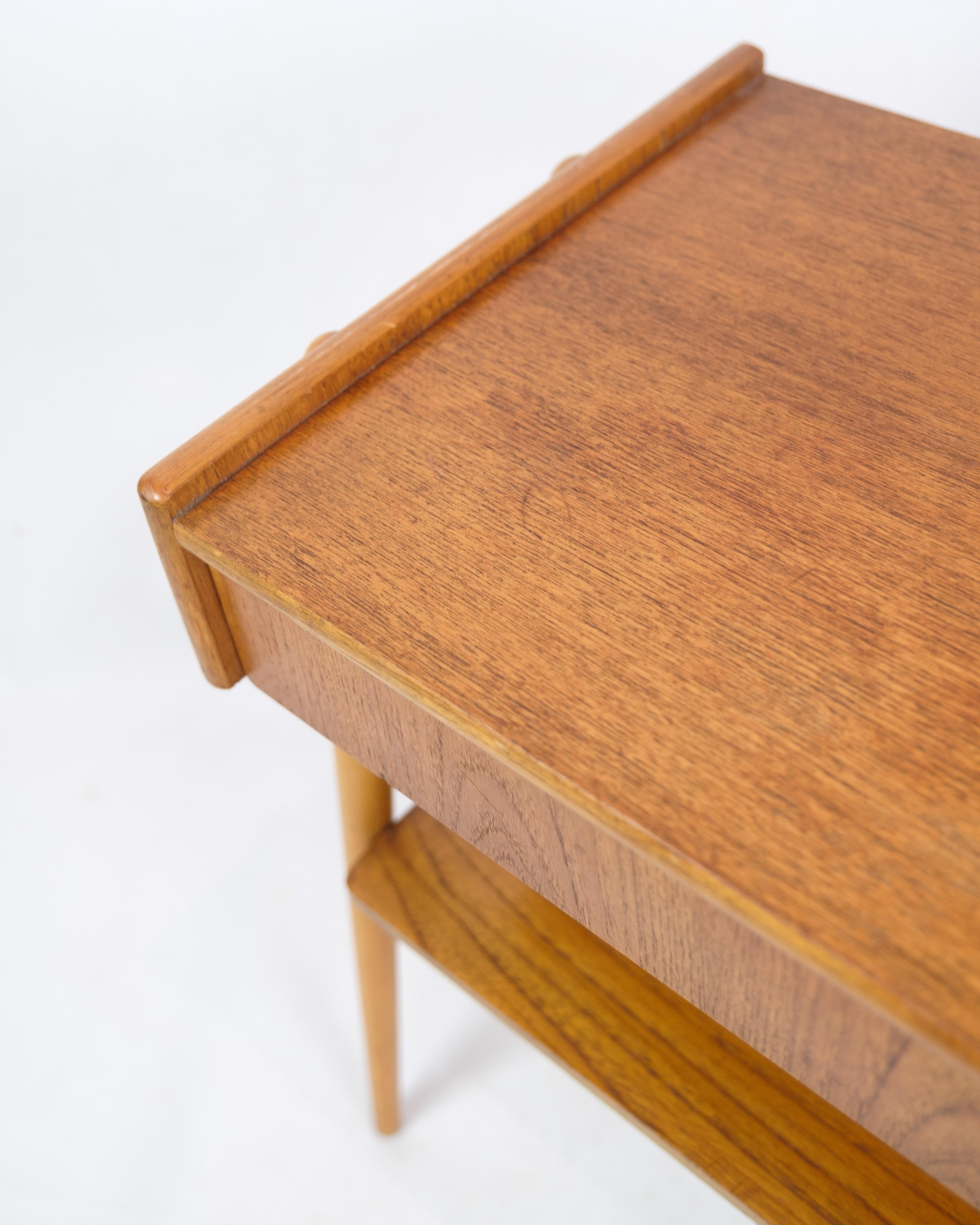 Set of Nightstands In Teak, By AB Carlström & Co Furniture Factory From 1950s In Good Condition For Sale In Lejre, DK