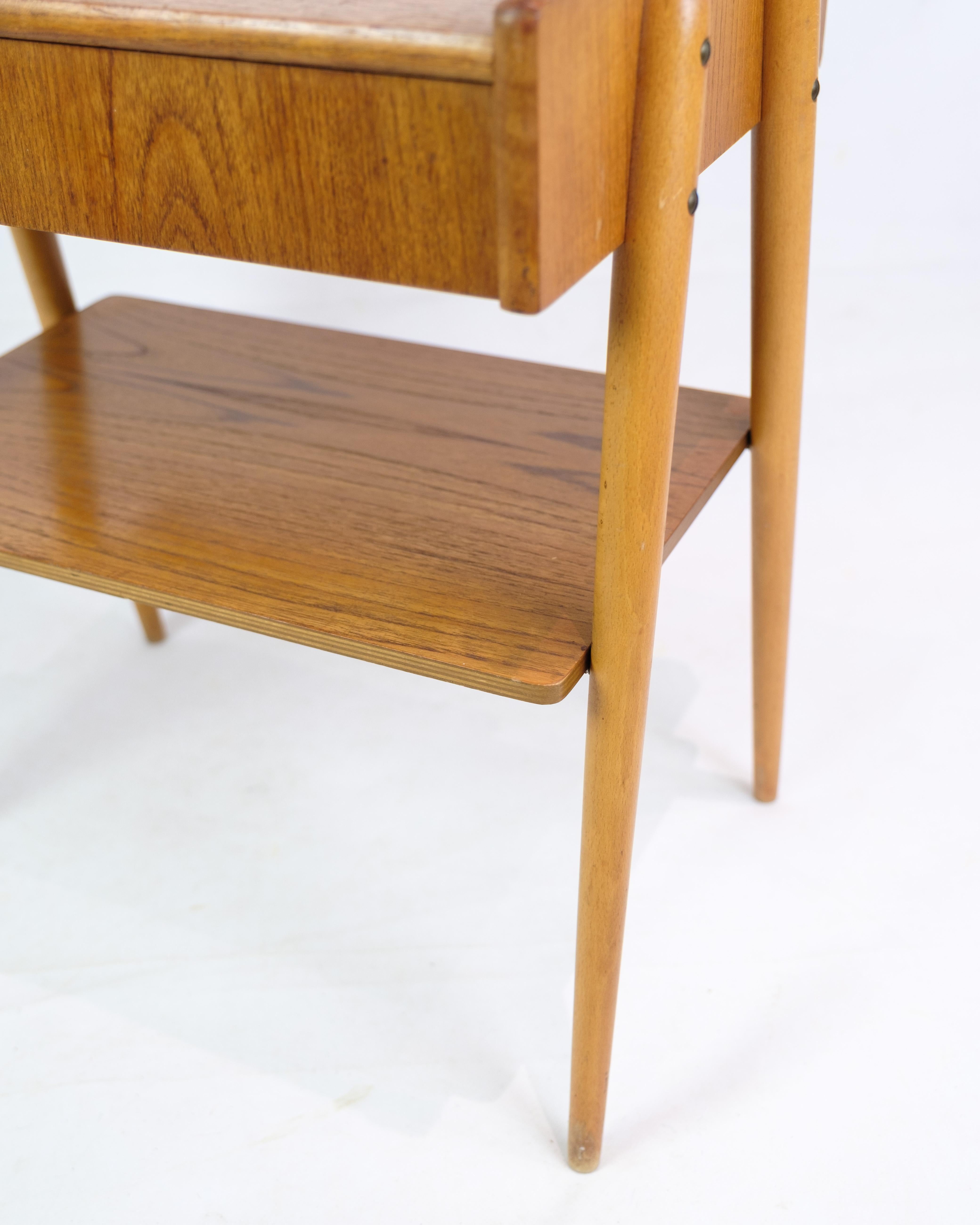 Set of Nightstands In Teak, By AB Carlström & Co Furniture Factory From 1950s For Sale 1