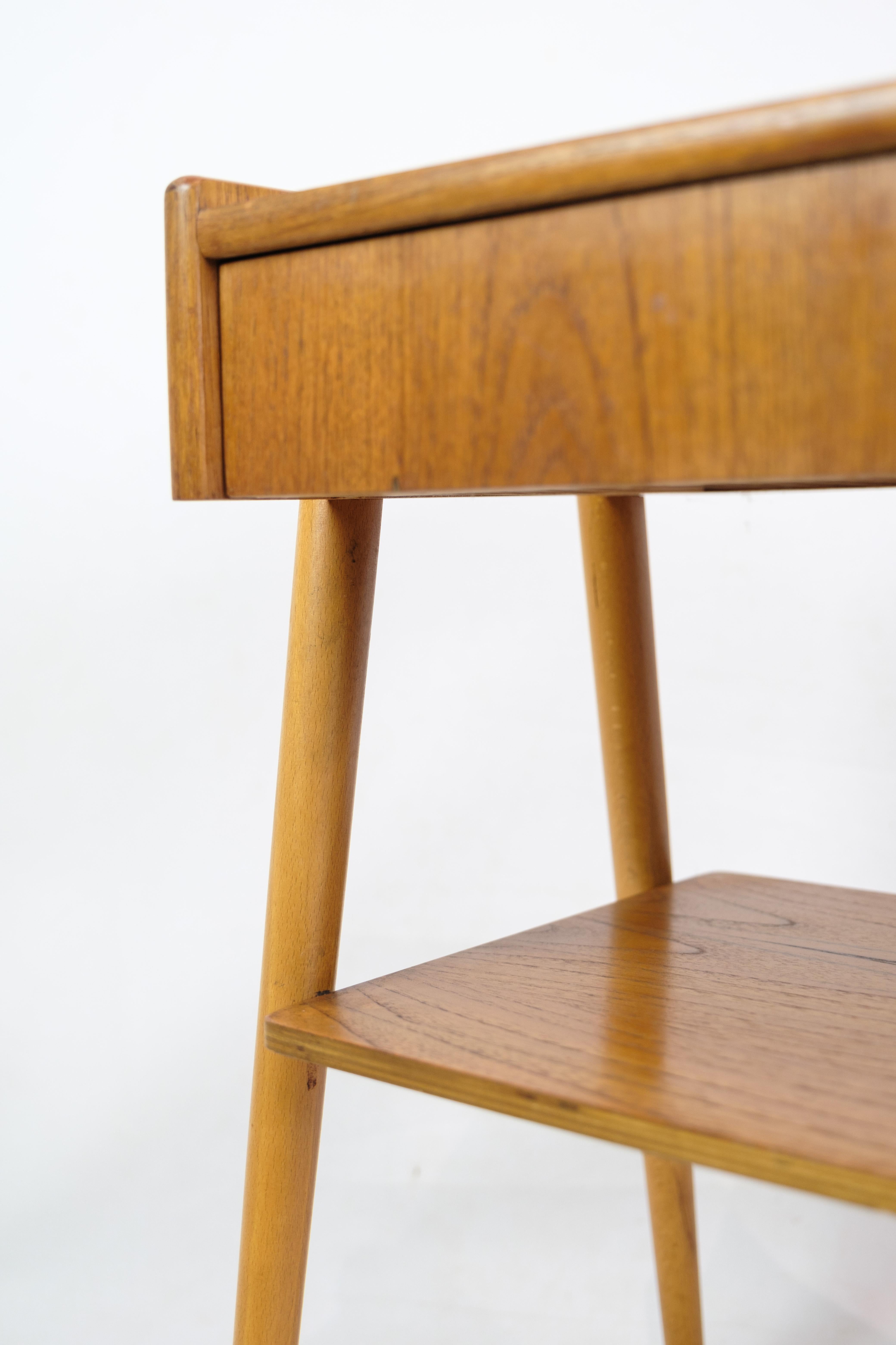 Set of Nightstands In Teak, By AB Carlström & Co Furniture Factory From 1950s For Sale 2
