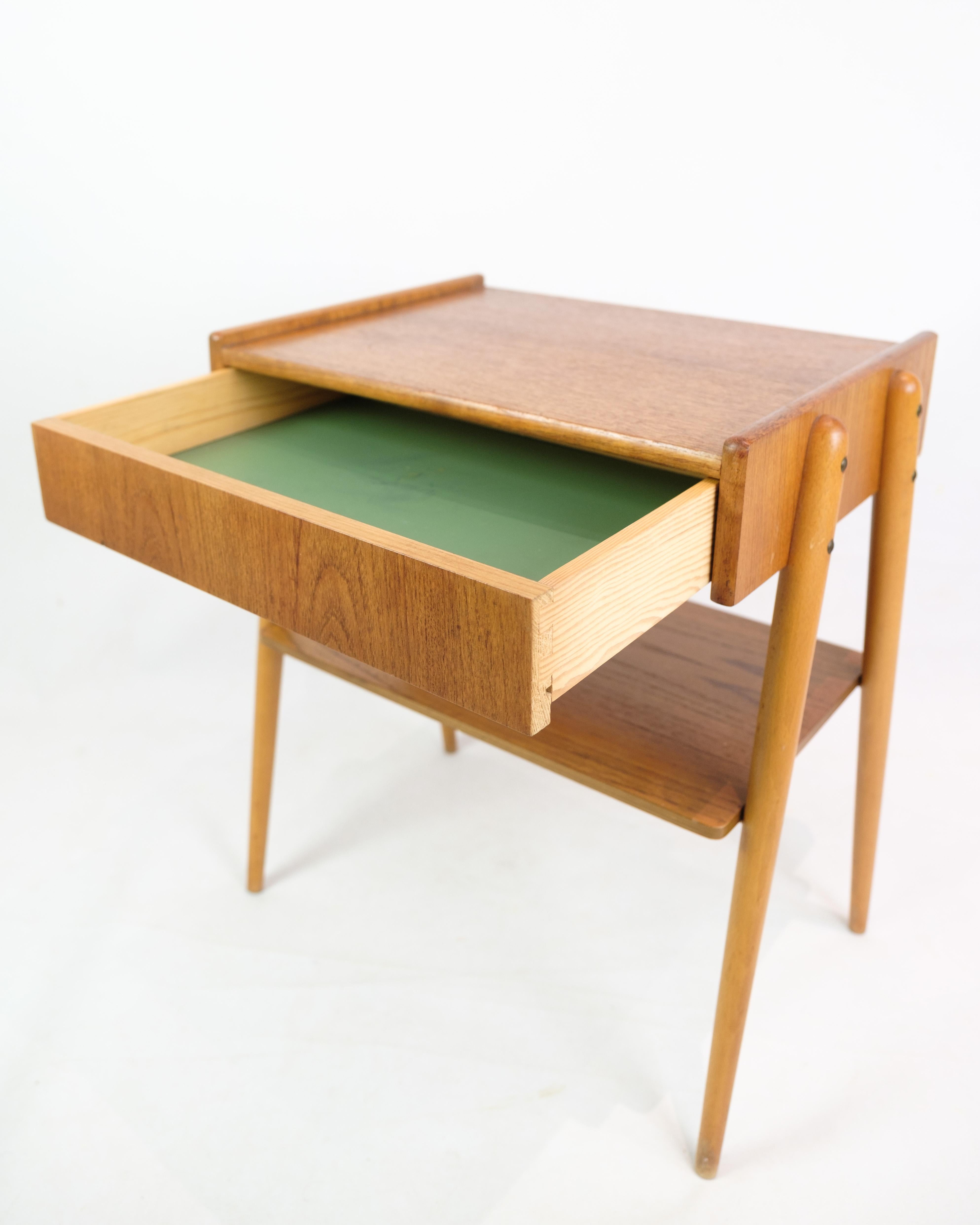 Set of Nightstands In Teak, By AB Carlström & Co Furniture Factory From 1950s For Sale 3