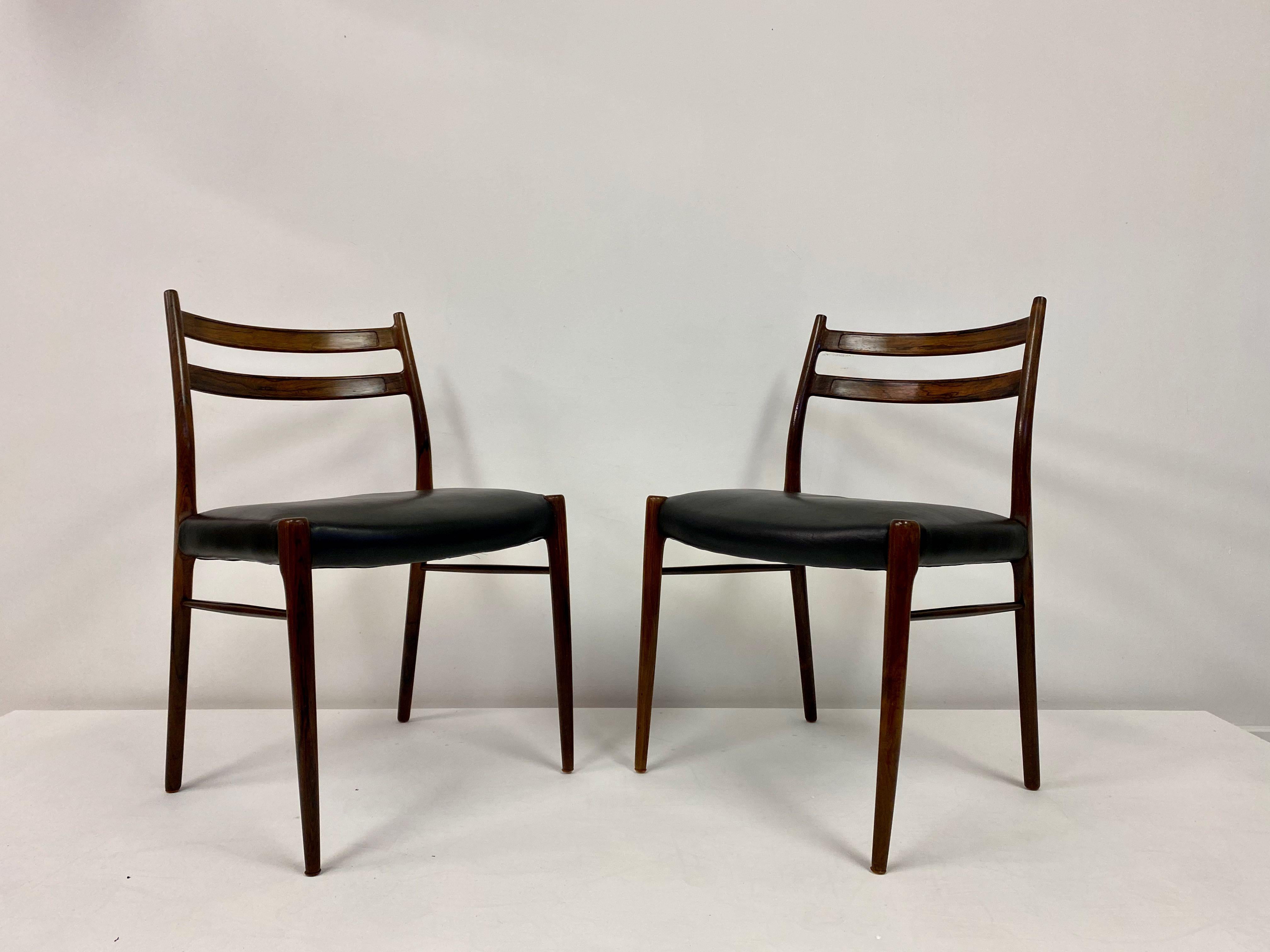 Set of Nine 1960s Danish Rosewood Dining Chairs by Glyngøre Stolefabrik 4