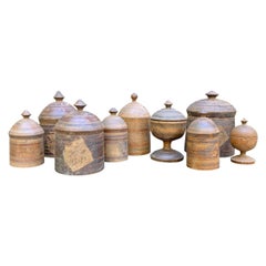 Set of Nine 19th Century Afghani Spice Boxes