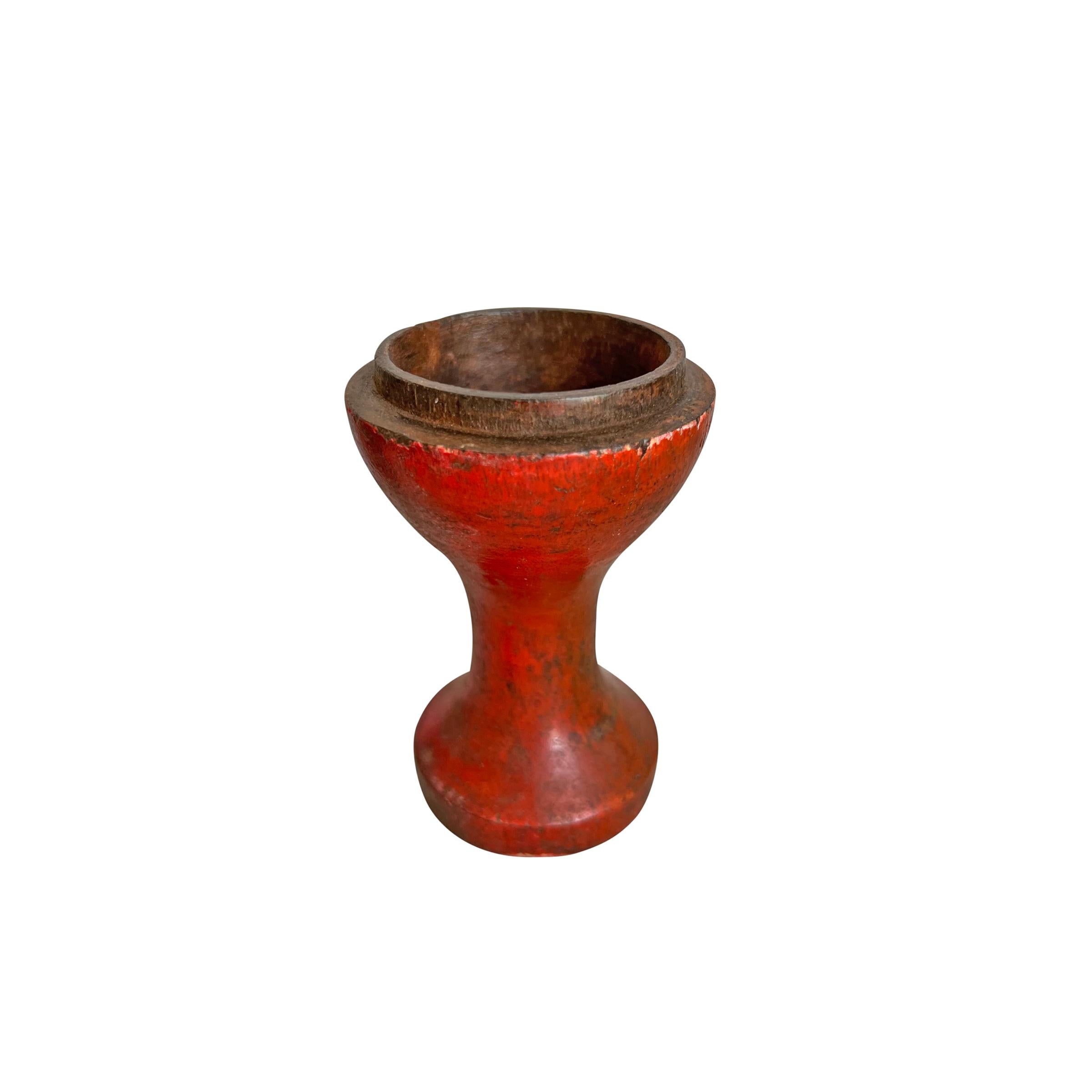 Hand-Carved Set of Nine 19th Century Indian Spice Jars