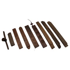 Set of Nine Antique Rice Cake Molds (Ddeoksal) Korea, 19th/20th Century