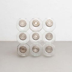 Set of Nine Antique Spanish Candy Glass Container, circa 1930