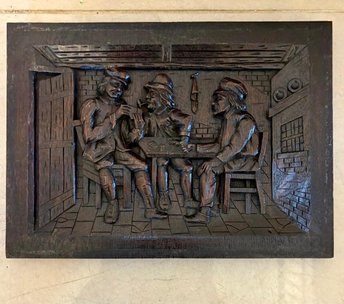 Inglese Set di nove pannelli antichi vittoriani intagliati a mano di Oak in vendita