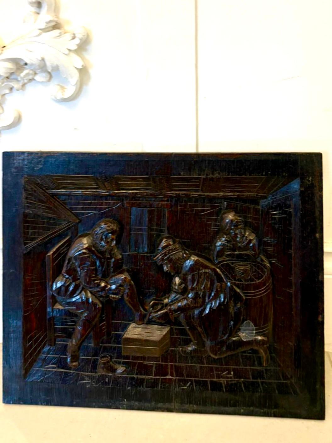 Intagliato a mano Set di nove pannelli antichi vittoriani intagliati a mano di Oak in vendita