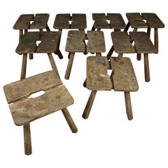 Set of Nine Artists Stools from France, circa 1960