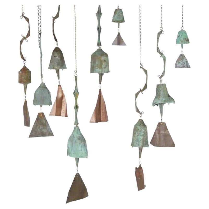 Set of Nine Bells by Paolo Scoleri For Sale