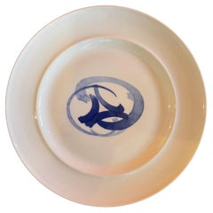 Set of Nine Blue Koppel Porcelain Dinner Plates by Bing & Grondahl