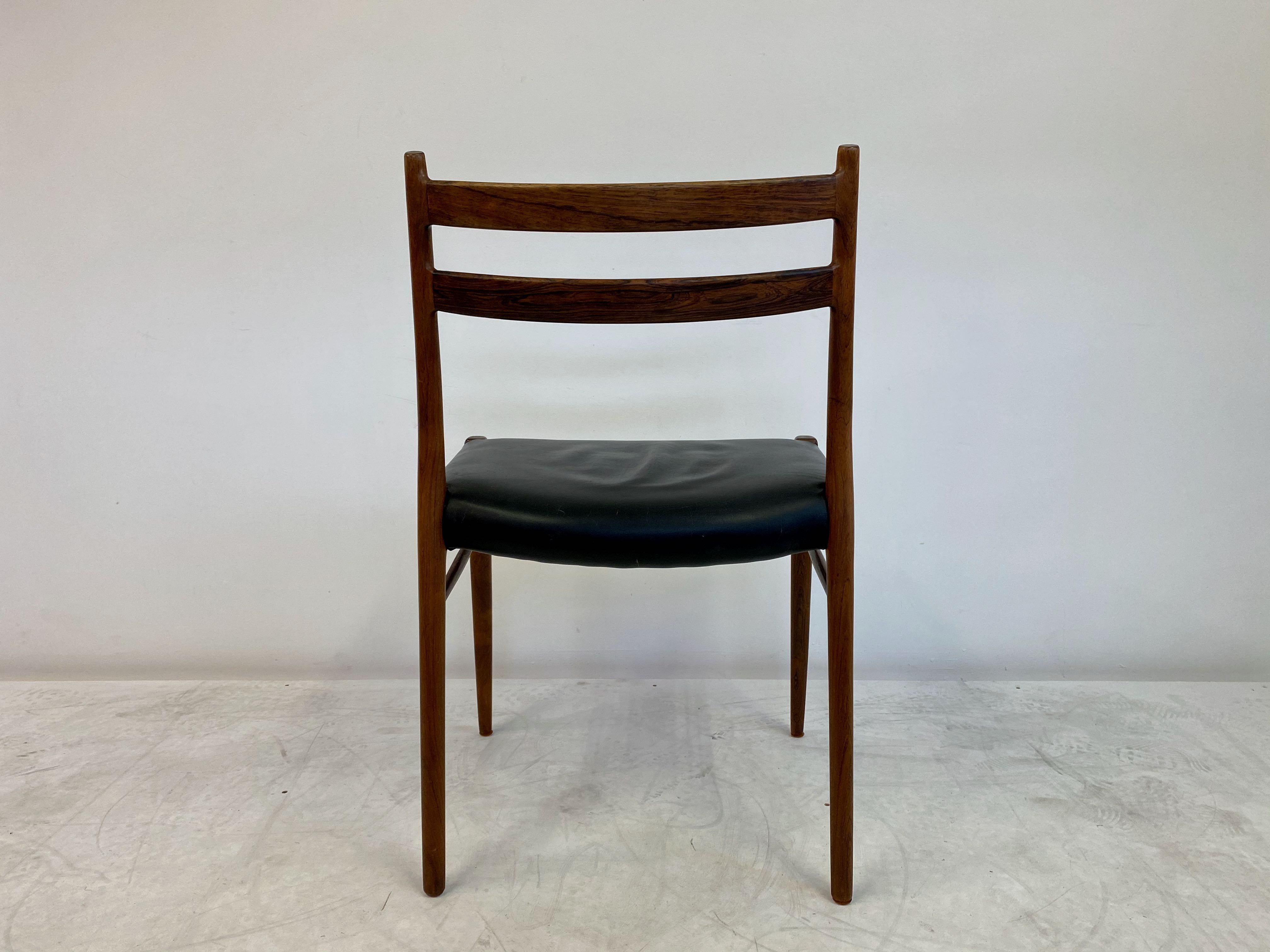 Set of Nine Brazilian Rosewood Dining Chairs by Glyngøre Stolefabrik 5