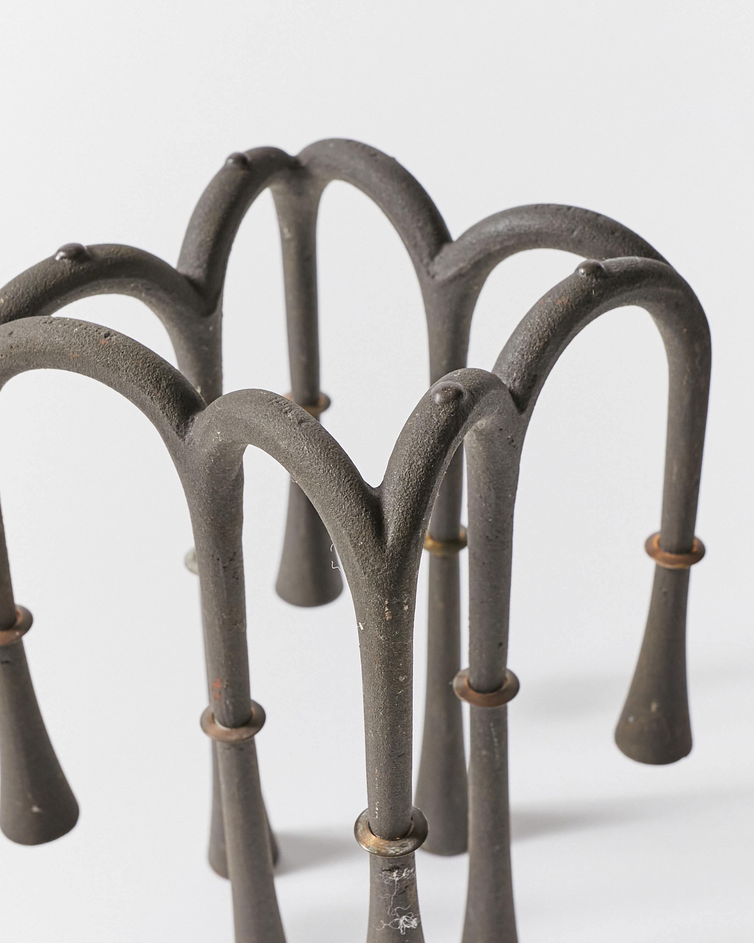Set of Nine Candle Holders by Jens H. Quistgaard for Dansk Designs For Sale 1