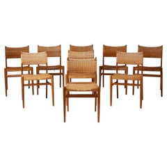 Set of nine dining chairs, anonymous, Denmark, 1950s