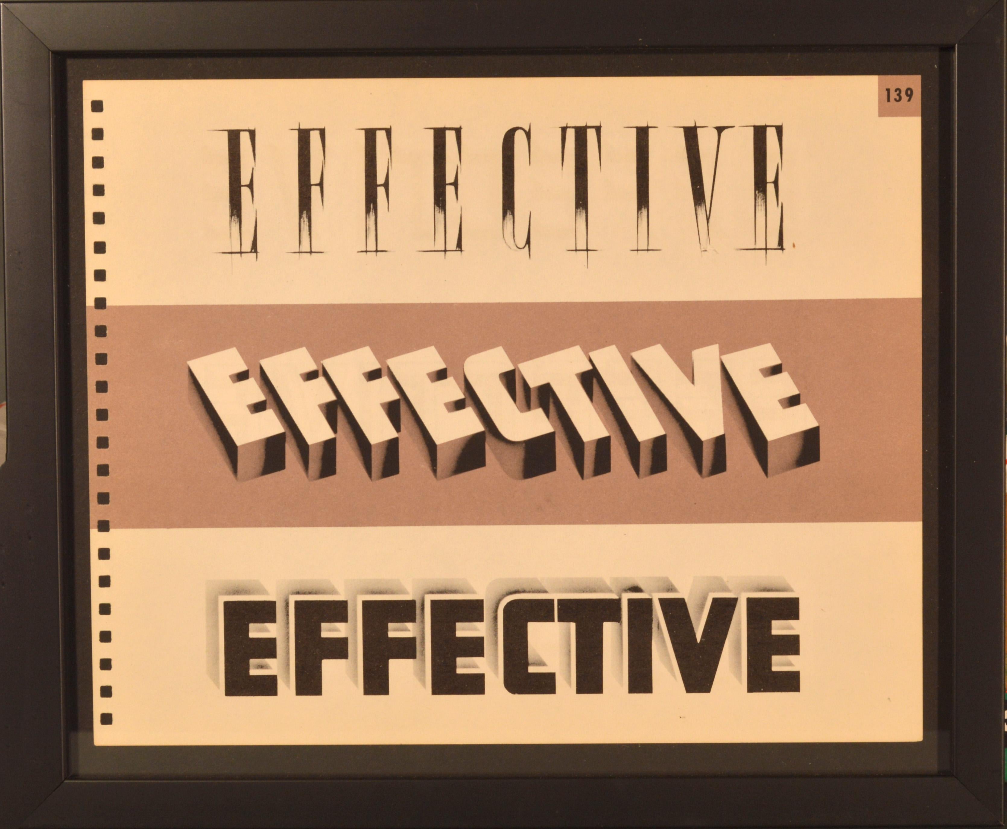 Mid-20th Century Set of Nine Framed American Typography Pages, 1938 For Sale