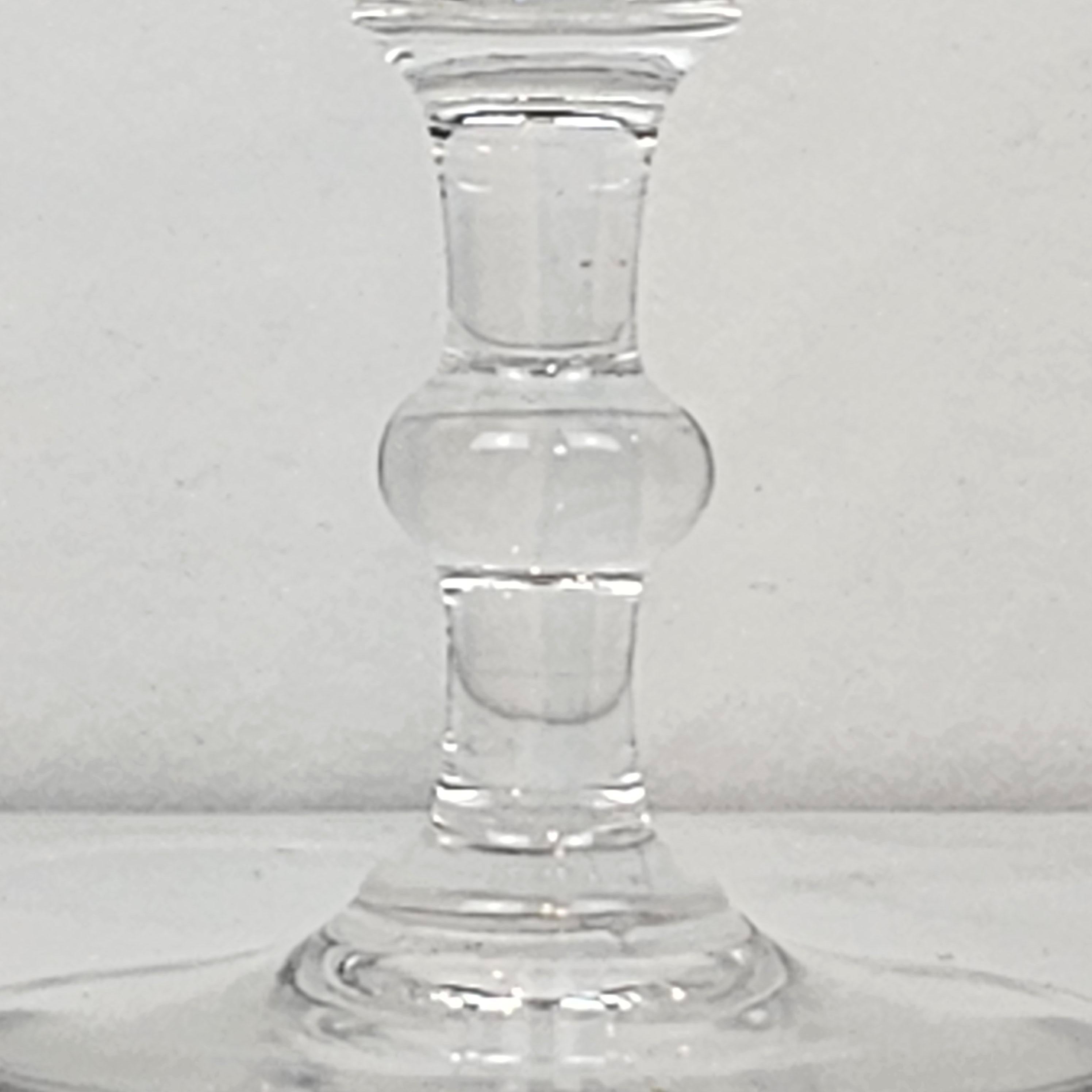 19th Century Set of Nine French Champagne Flutes in Crystal Glass, Ca. 1890 For Sale