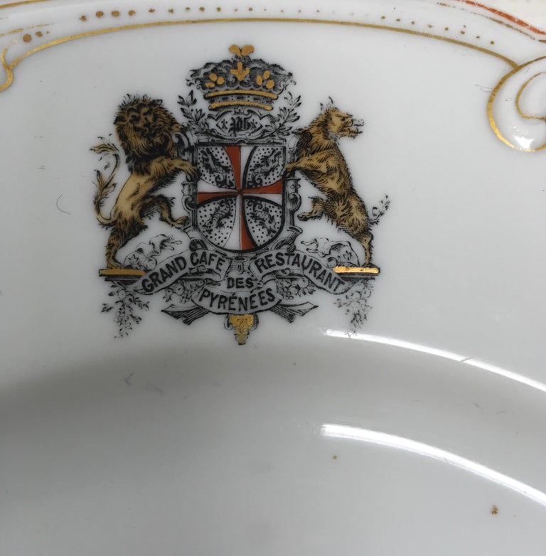Set of Nine French Limoges Restaurant Dinner Plates at 1stDibs