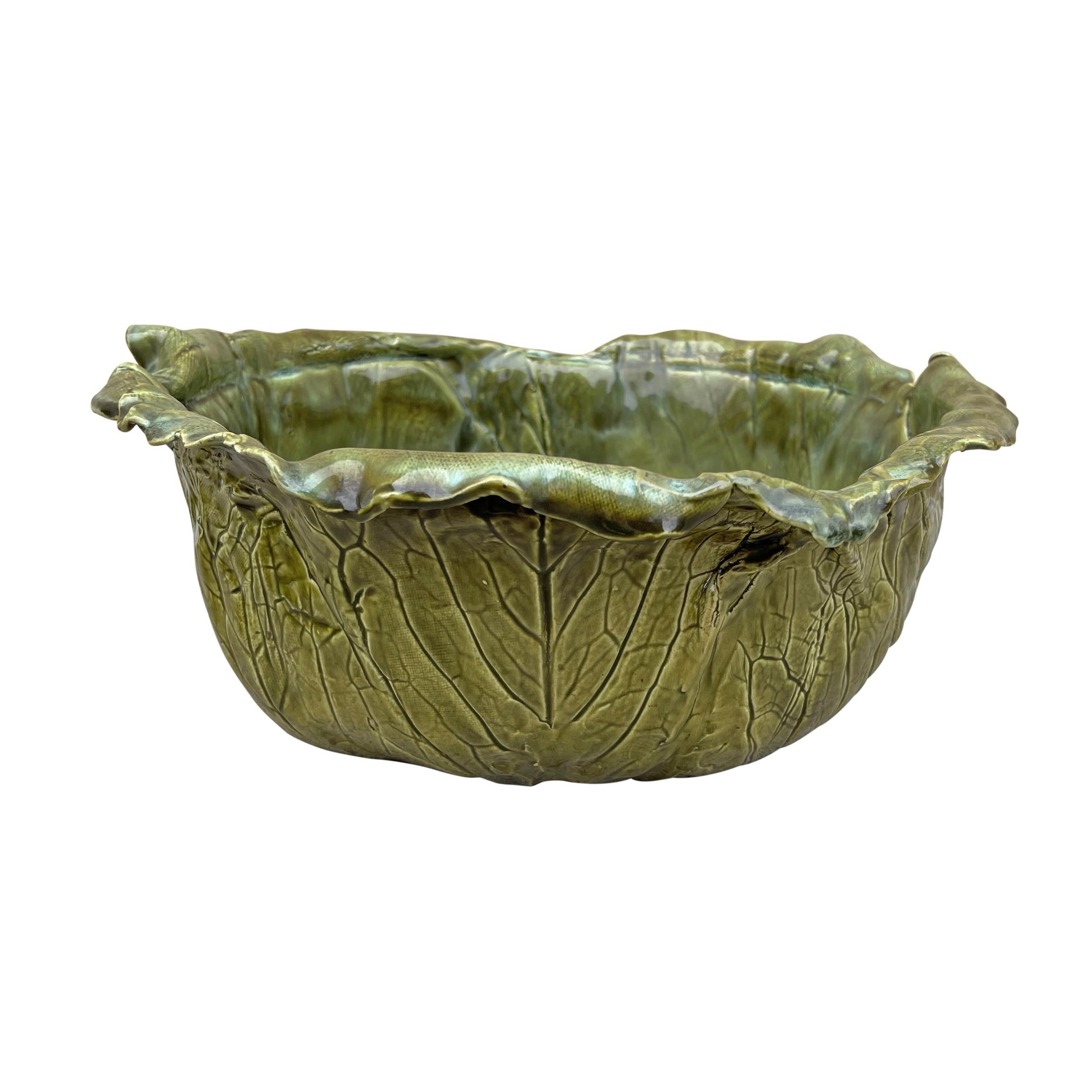 Glazed Set of Nine Hand-Built Ceramic Cabbage Bowls