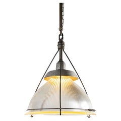 Set of Nine Holophane Industrial Pendant Lights, United States