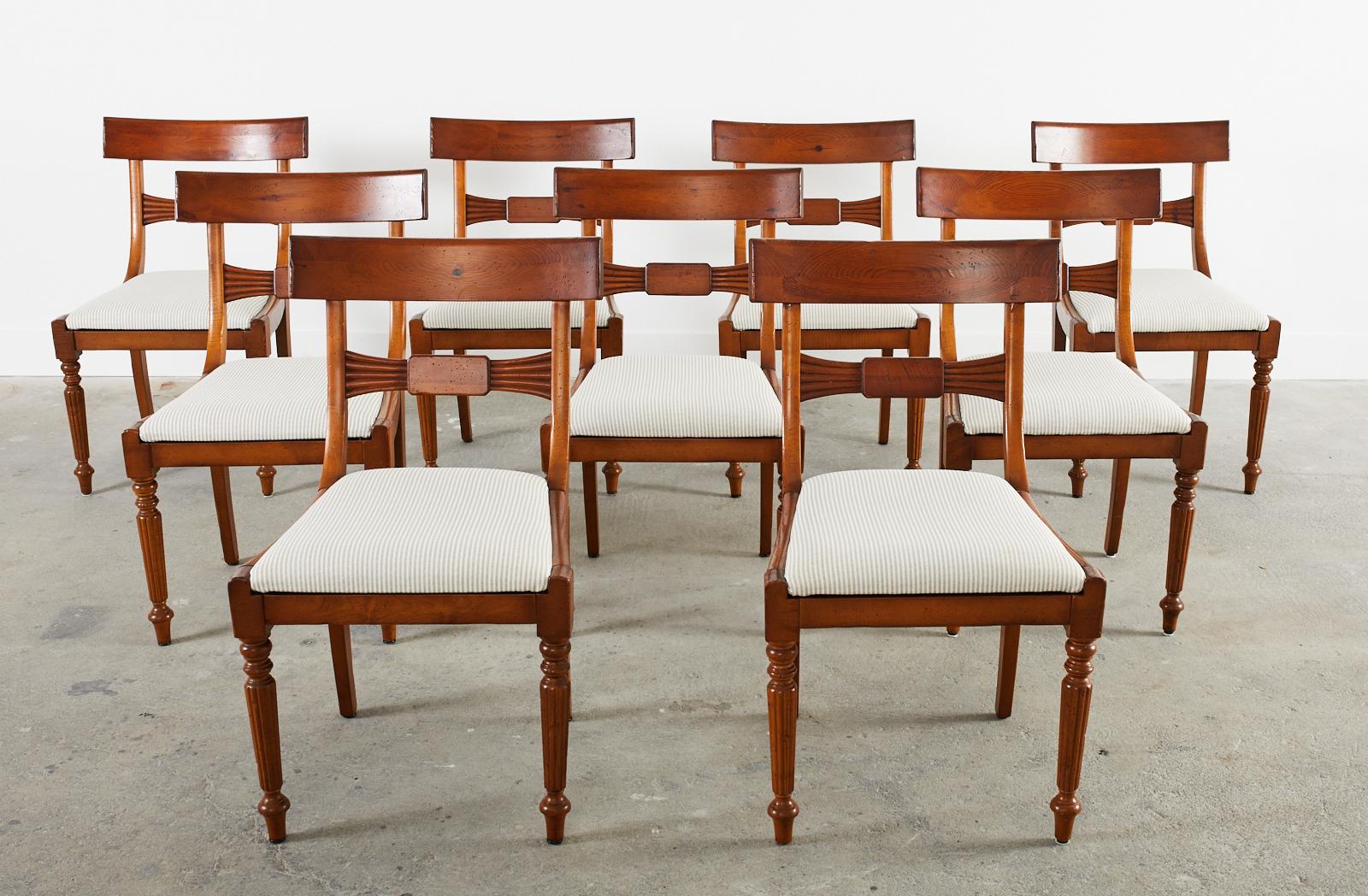 Set of Nine Italian Regency Dining Chairs by Baker Milling Road 9