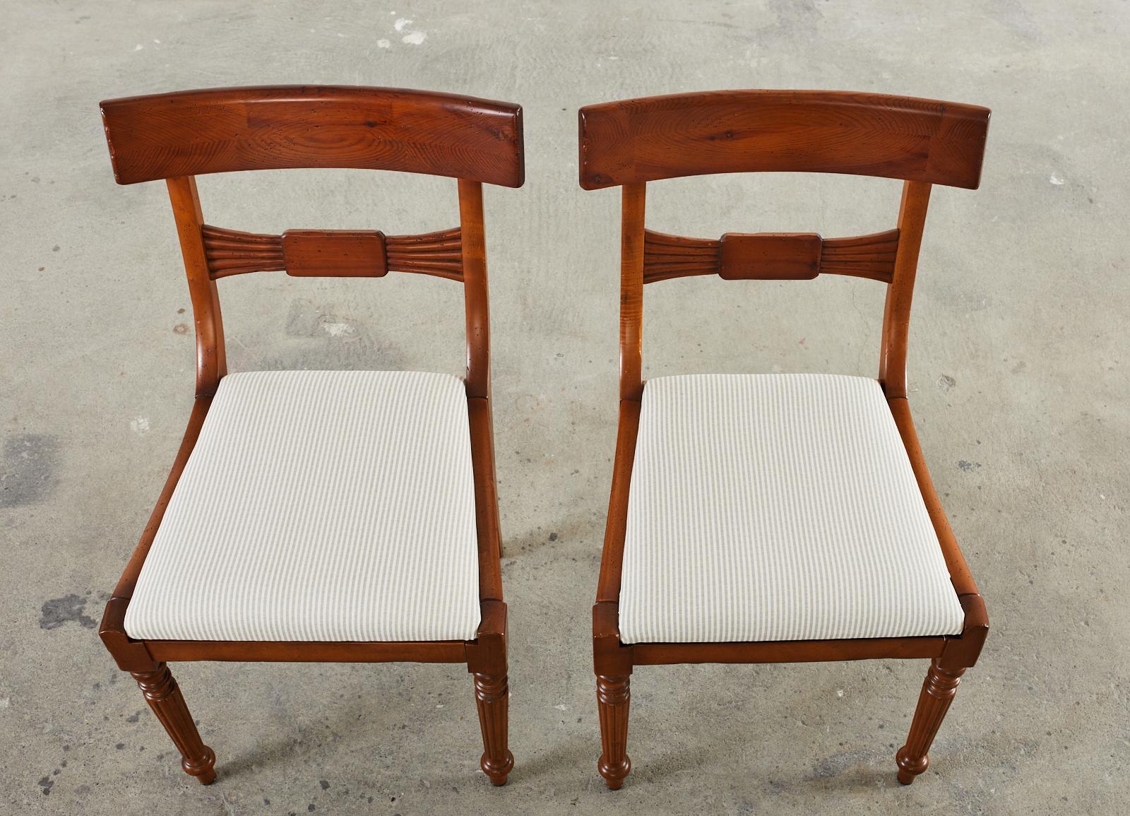 20th Century Set of Nine Italian Regency Dining Chairs by Baker Milling Road