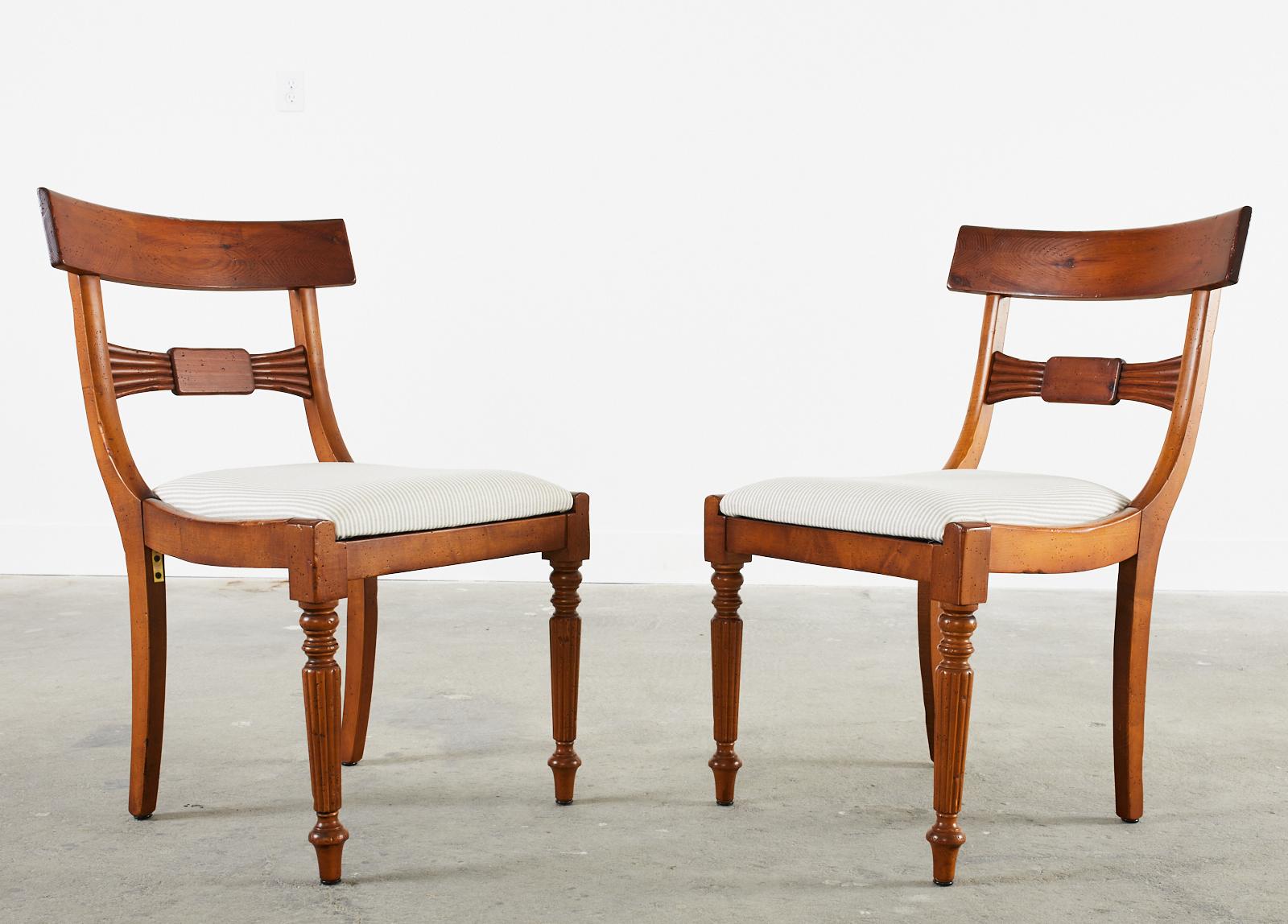 Set of Nine Italian Regency Dining Chairs by Baker Milling Road 1