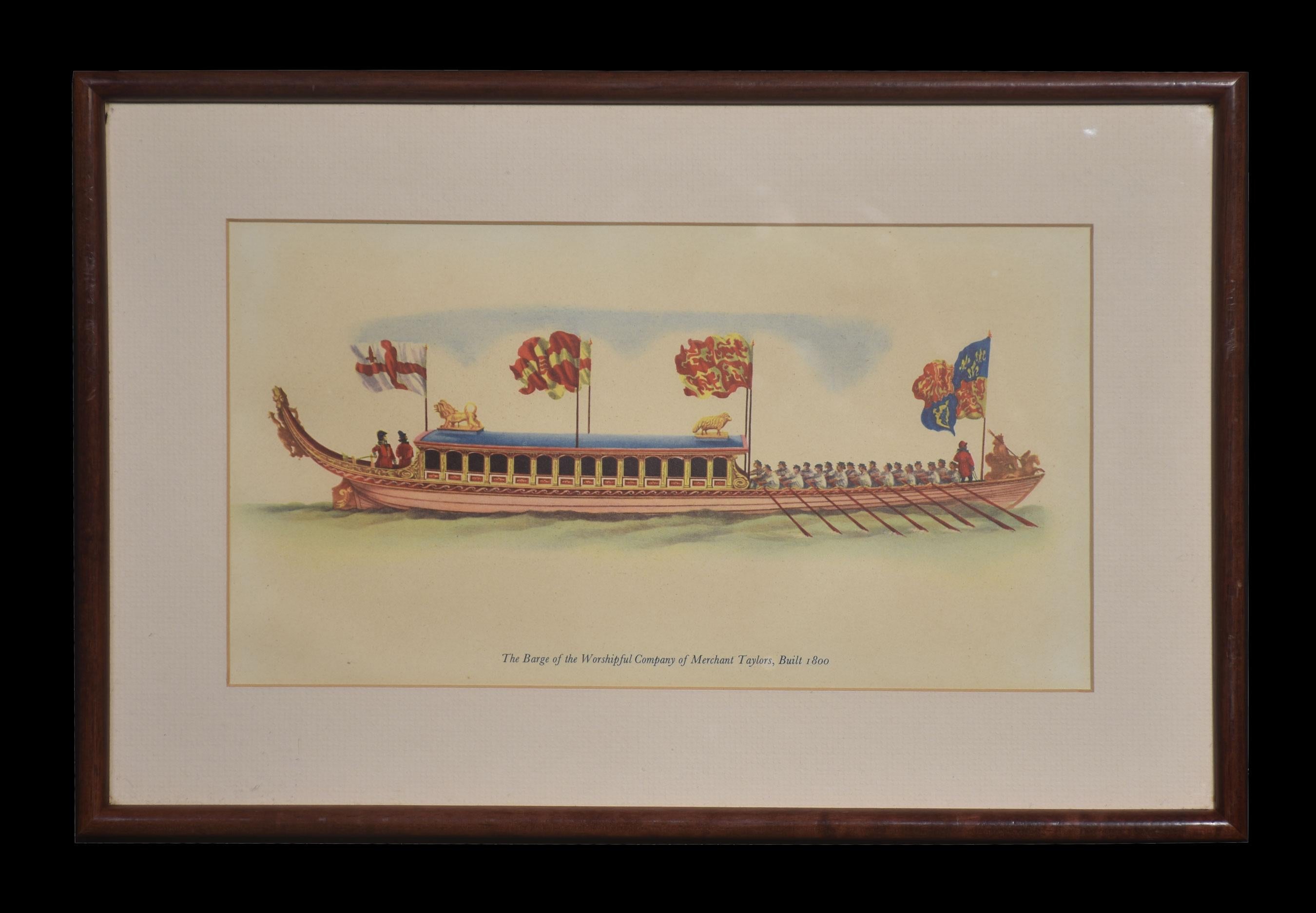 Set of nine Livery Company Barges For Sale 4