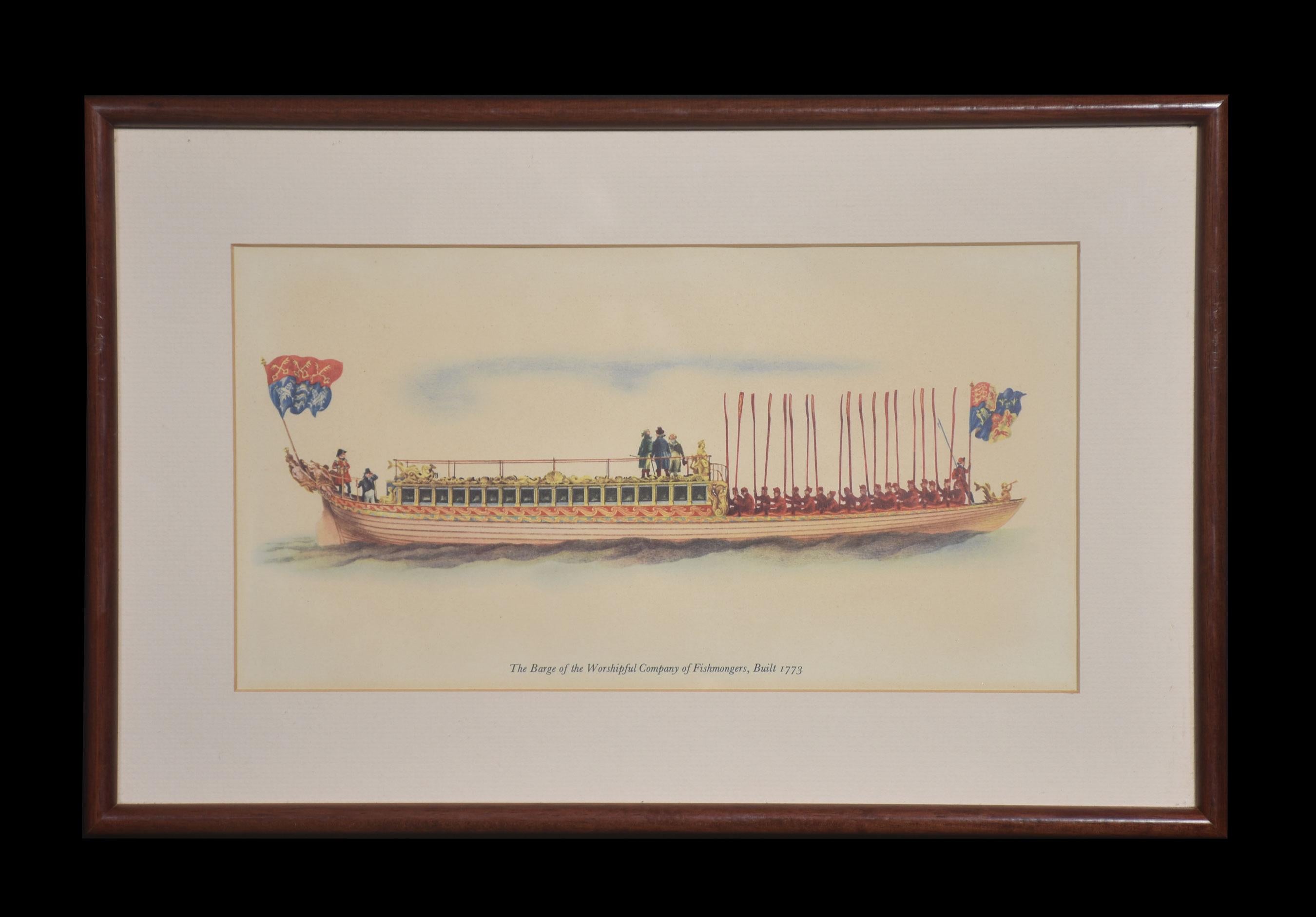 Set von neun Barges der Livery Company Barges (20. Jahrhundert) im Angebot