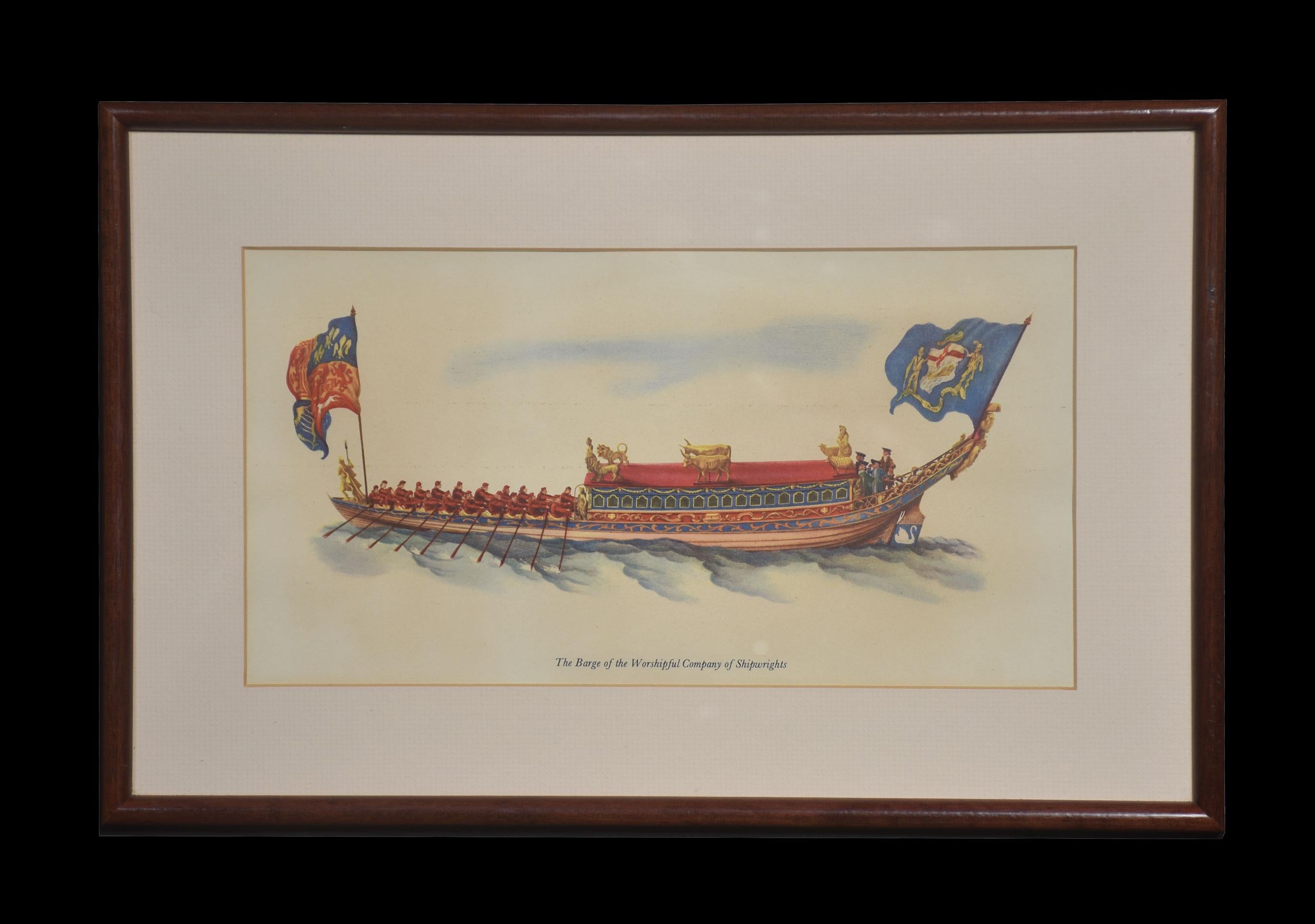 Set of nine Livery Company Barges For Sale 1