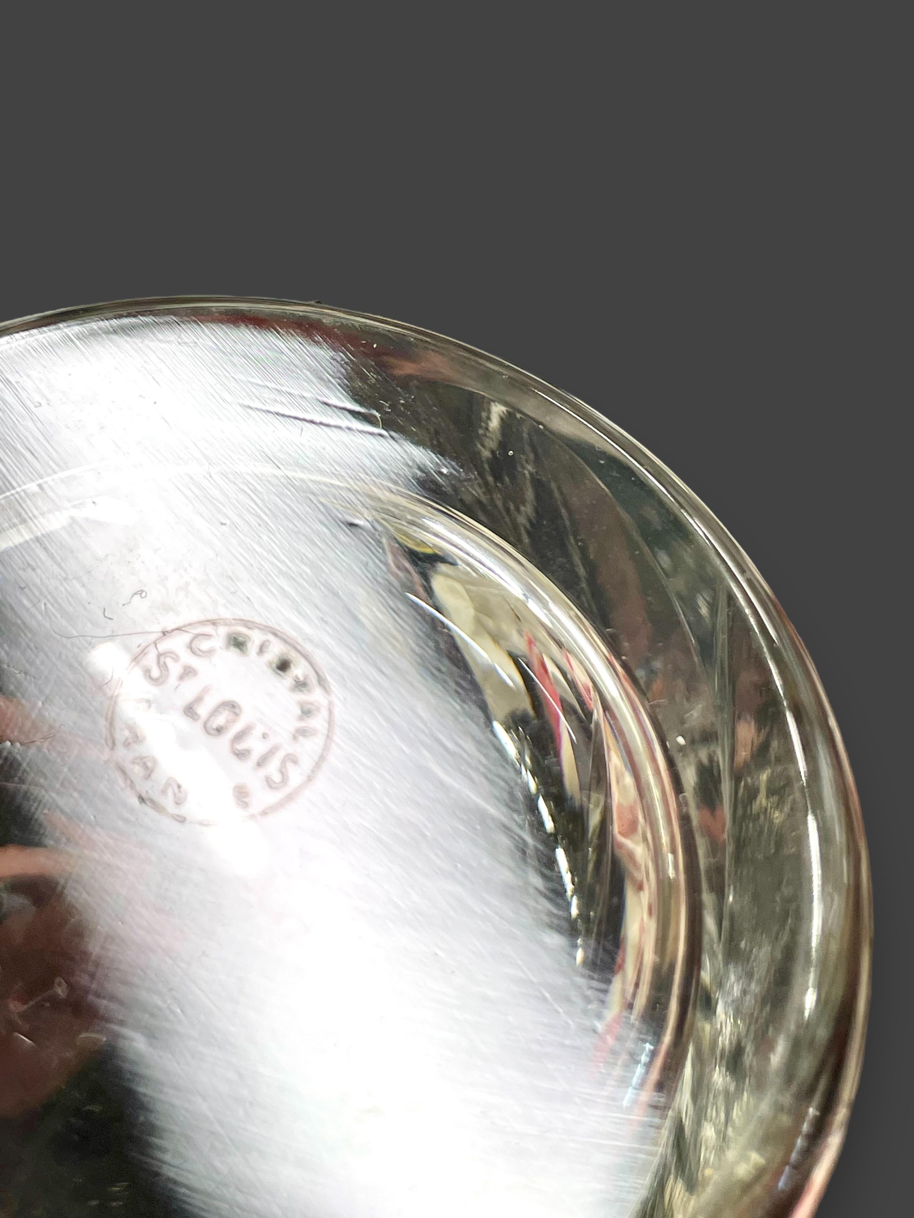 Ensemble de neuf verres hauts de gamme Saint Louis Crystal Mismatched en vente 6