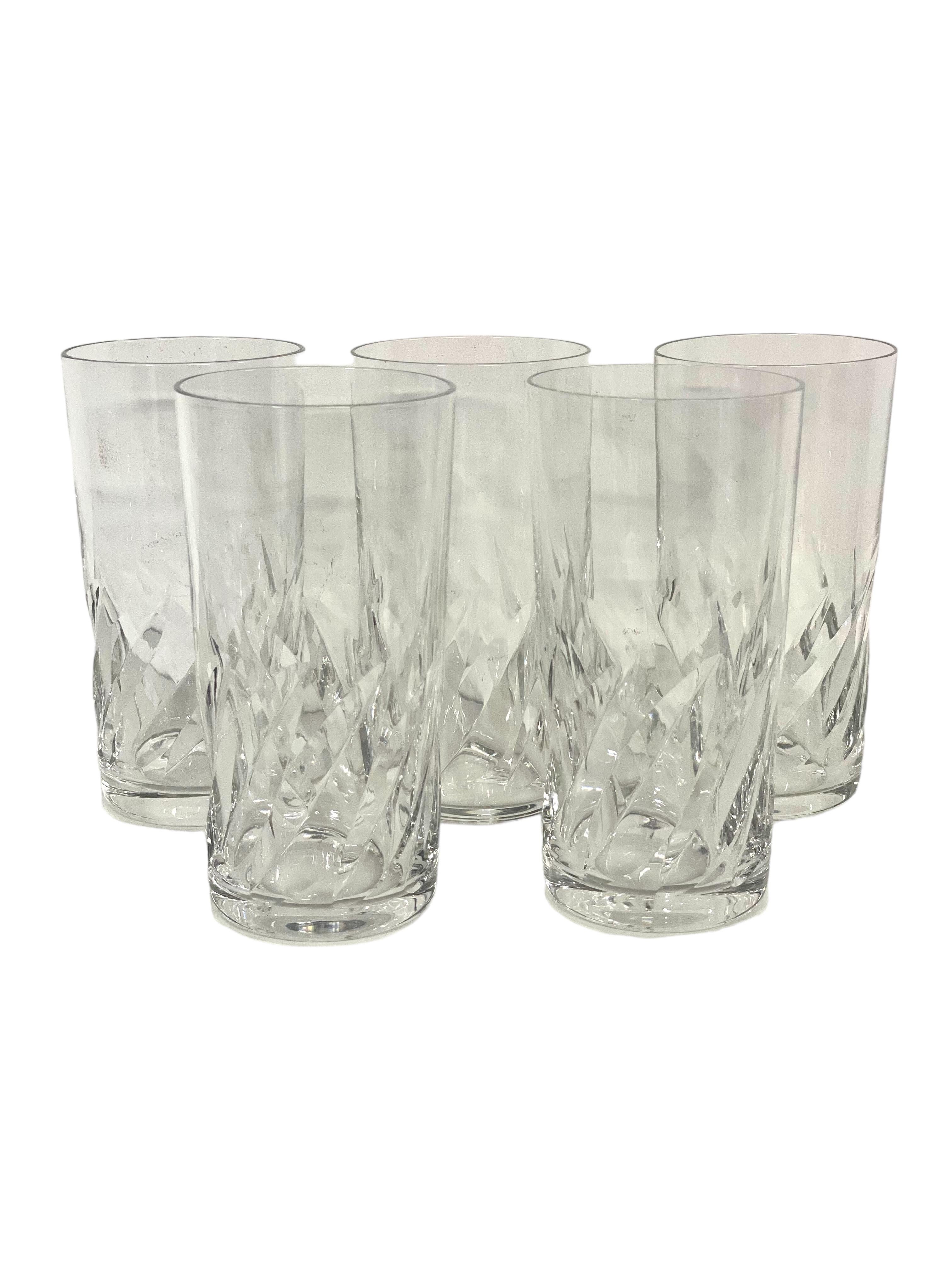 Français Ensemble de neuf verres hauts de gamme Saint Louis Crystal Mismatched en vente