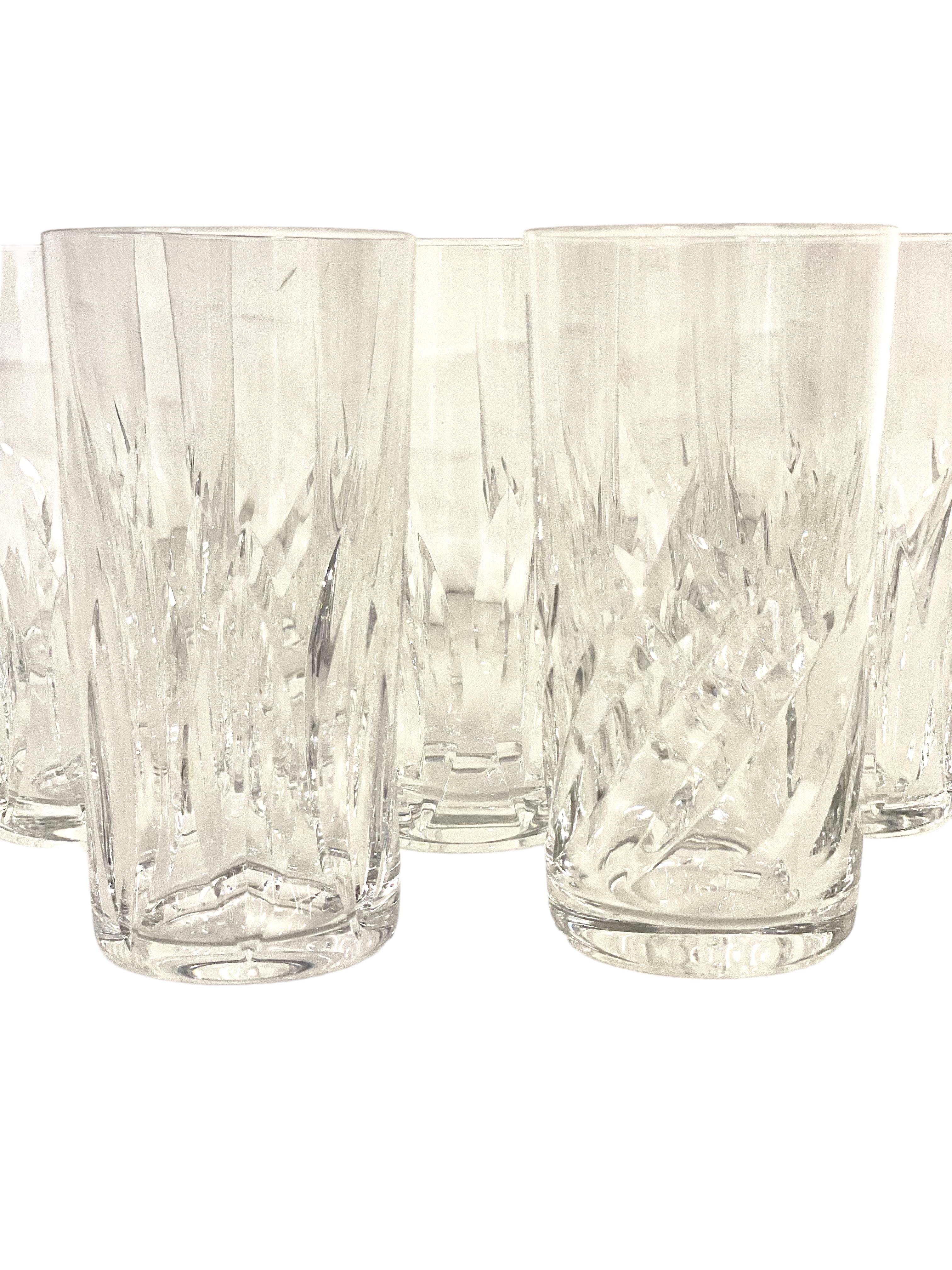 Ensemble de neuf verres hauts de gamme Saint Louis Crystal Mismatched Bon état - En vente à LA CIOTAT, FR