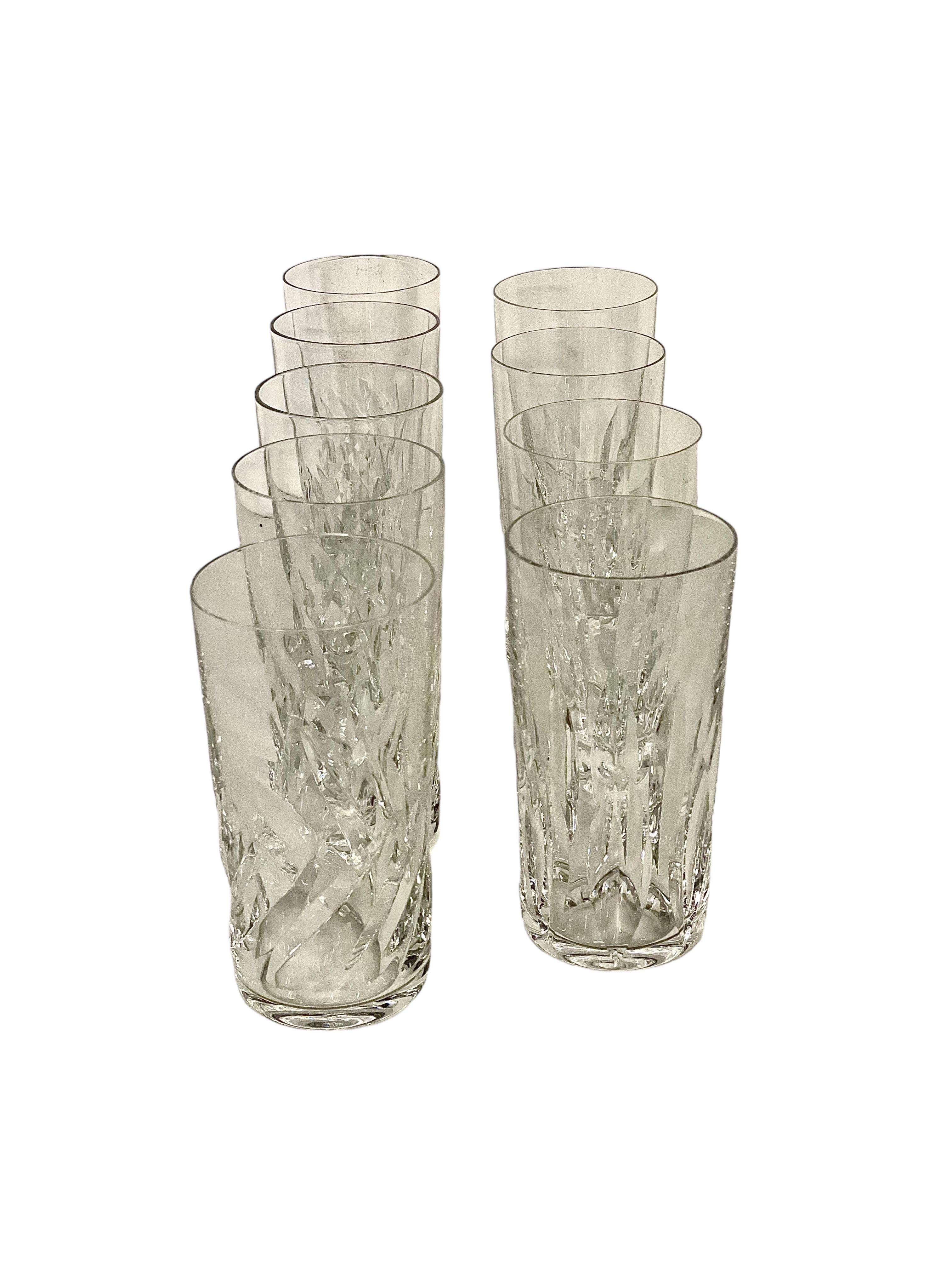 Ensemble de neuf verres hauts de gamme Saint Louis Crystal Mismatched en vente 1