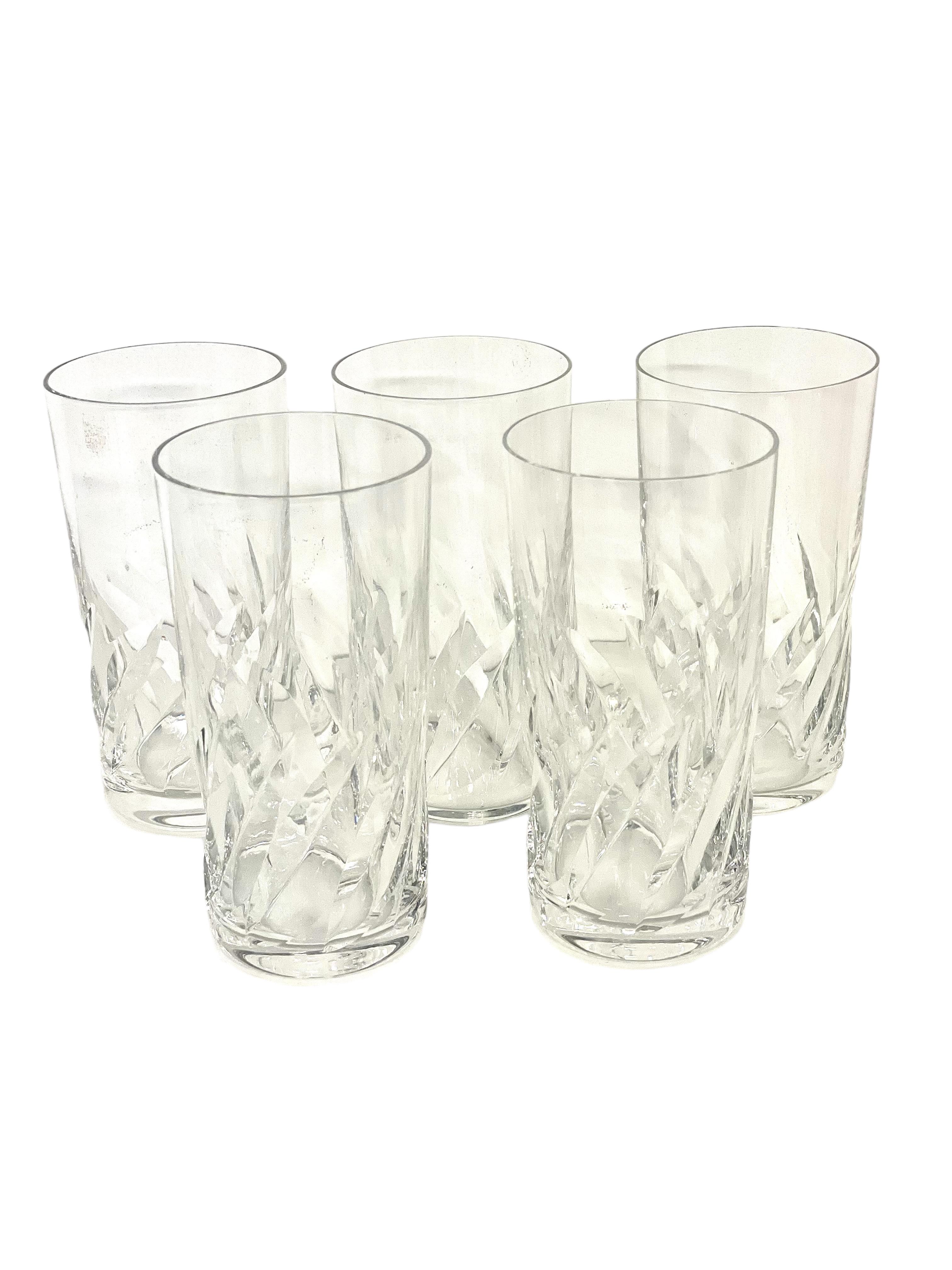 Ensemble de neuf verres hauts de gamme Saint Louis Crystal Mismatched en vente 2
