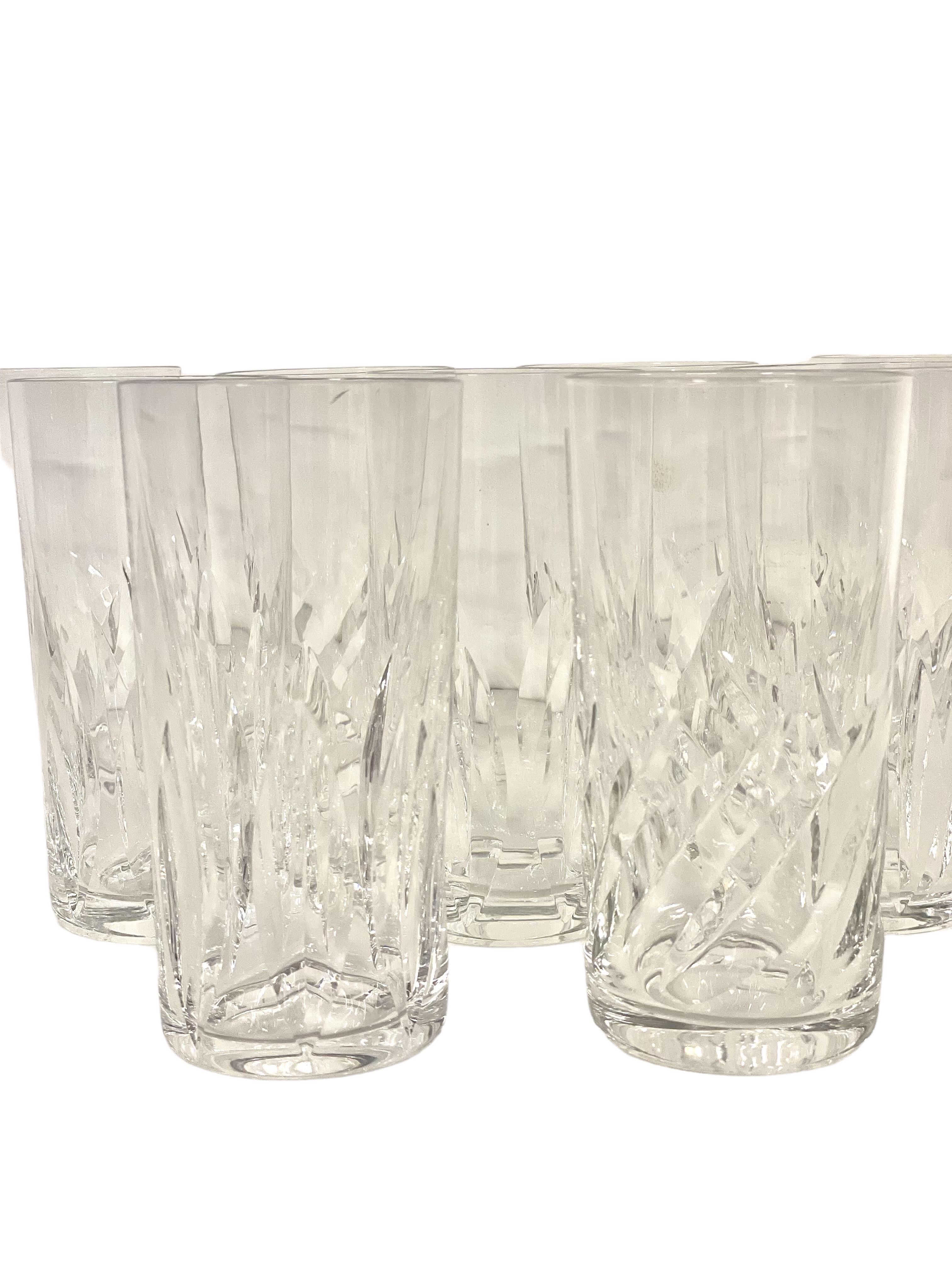 Ensemble de neuf verres hauts de gamme Saint Louis Crystal Mismatched en vente 3