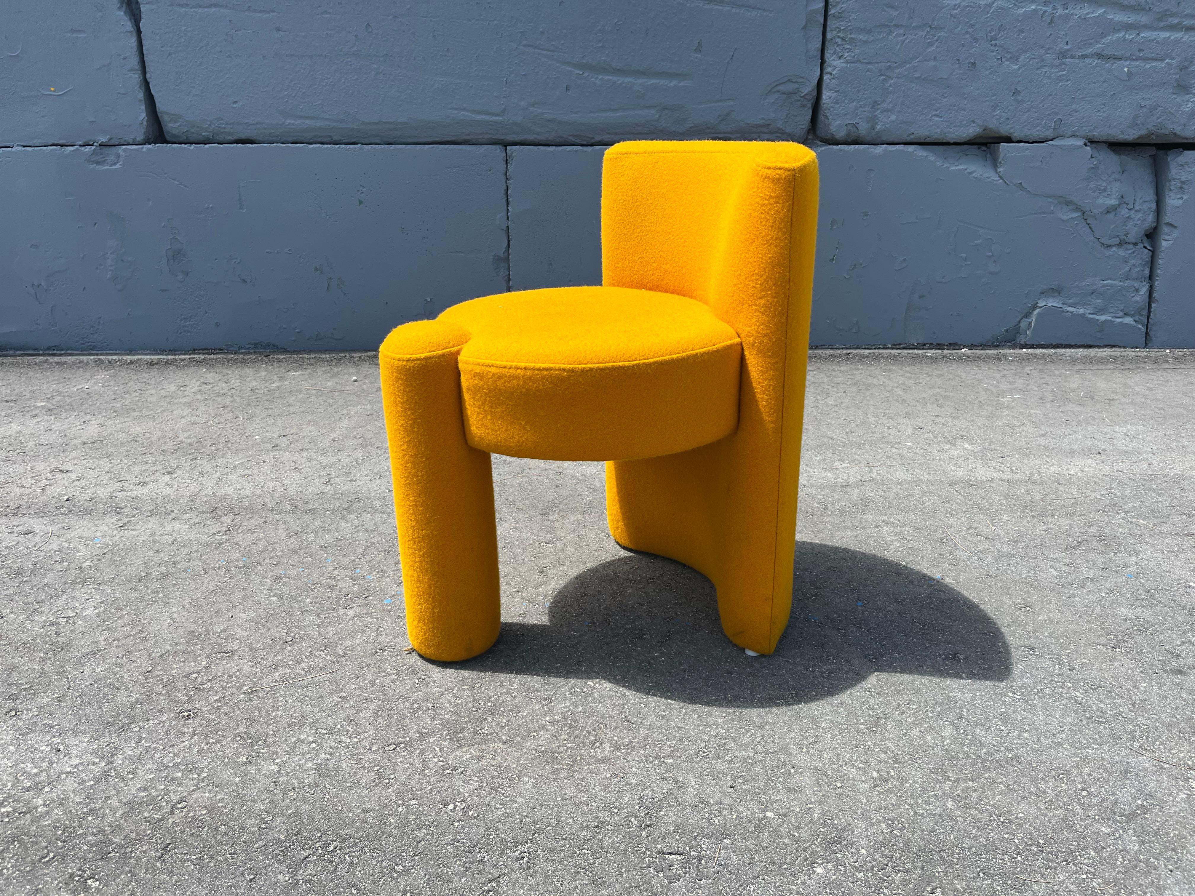 Set of Nine Modern Designer Chairs, Sunflower Yellow For Sale 6