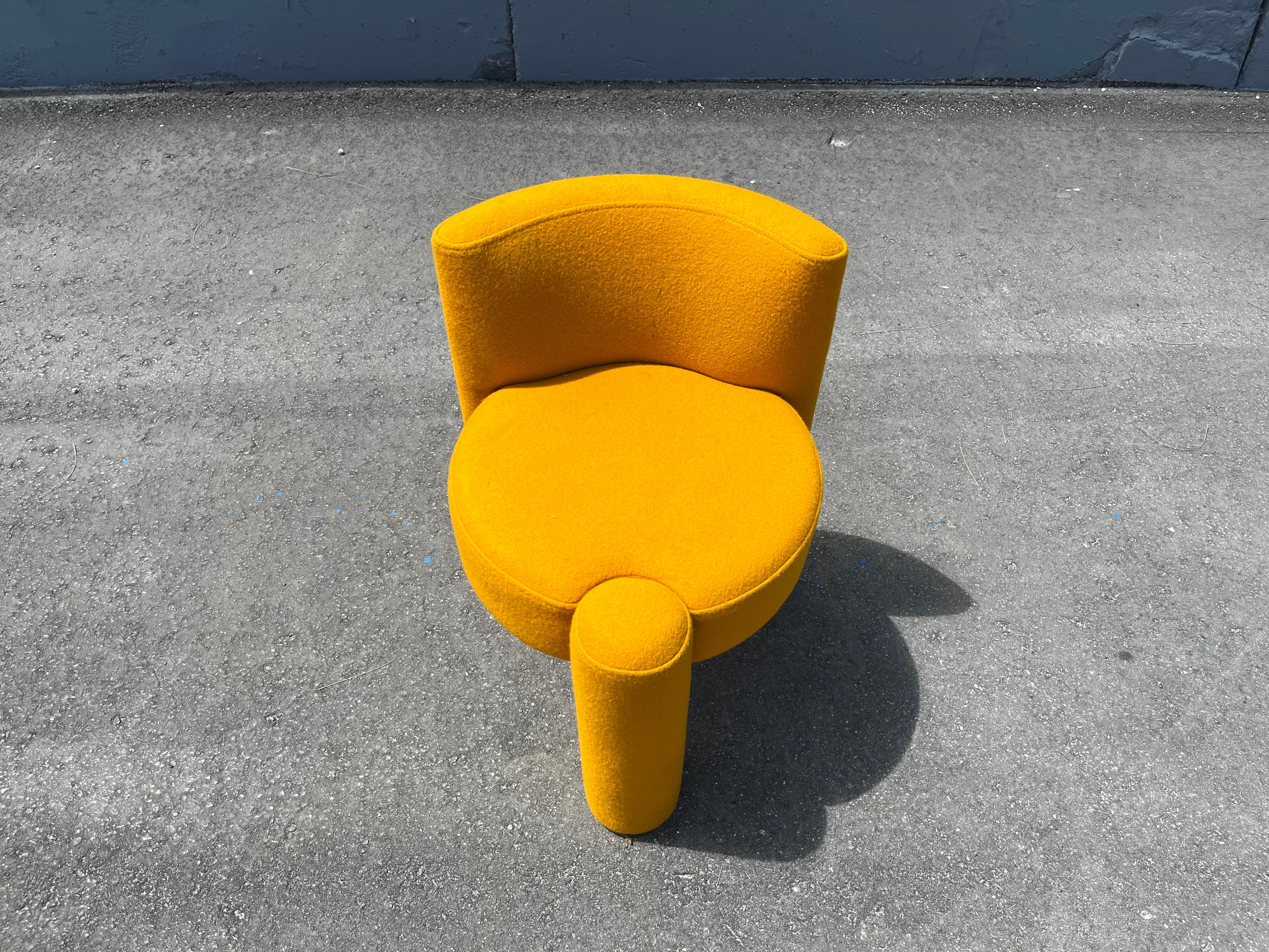 Set of Nine Modern Designer Chairs, Sunflower Yellow For Sale 7