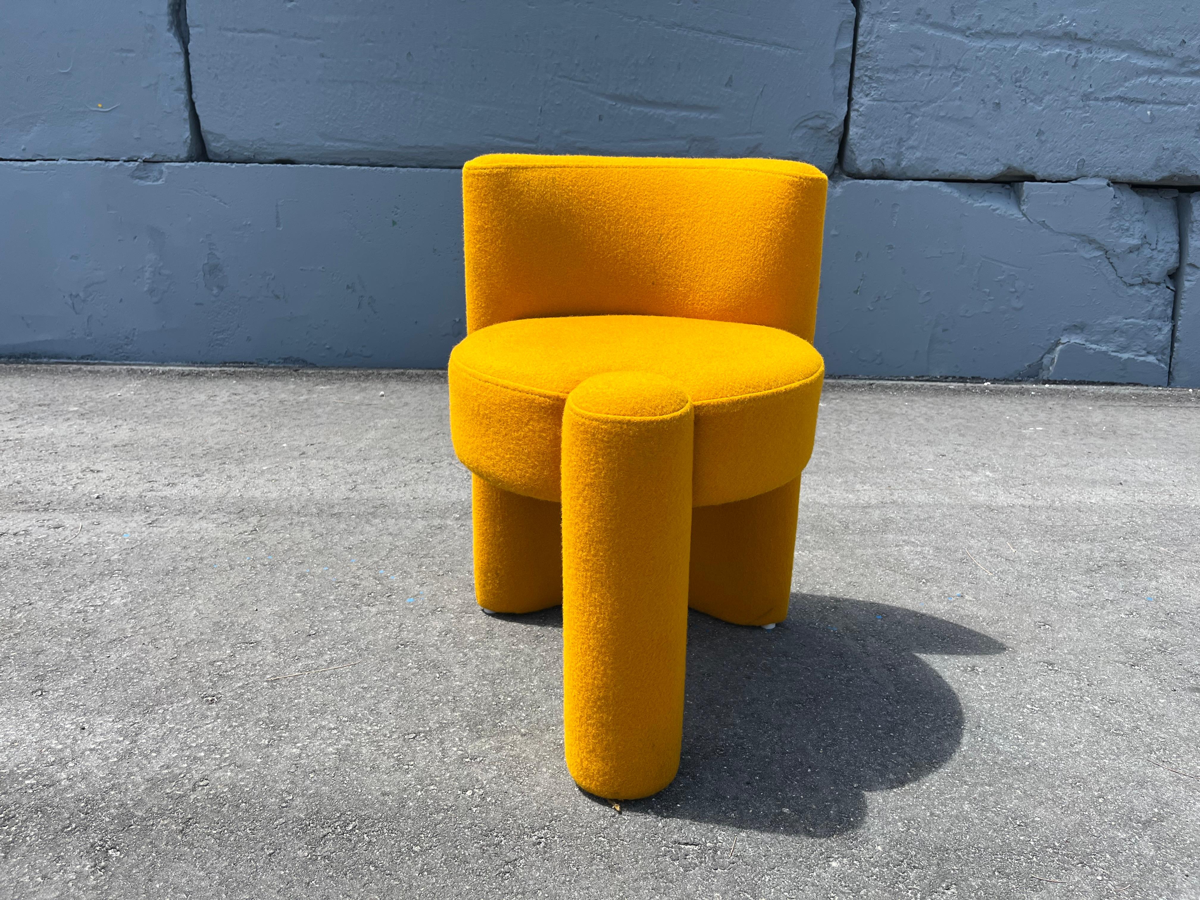 Set of Nine Modern Designer Chairs, Sunflower Yellow For Sale 8