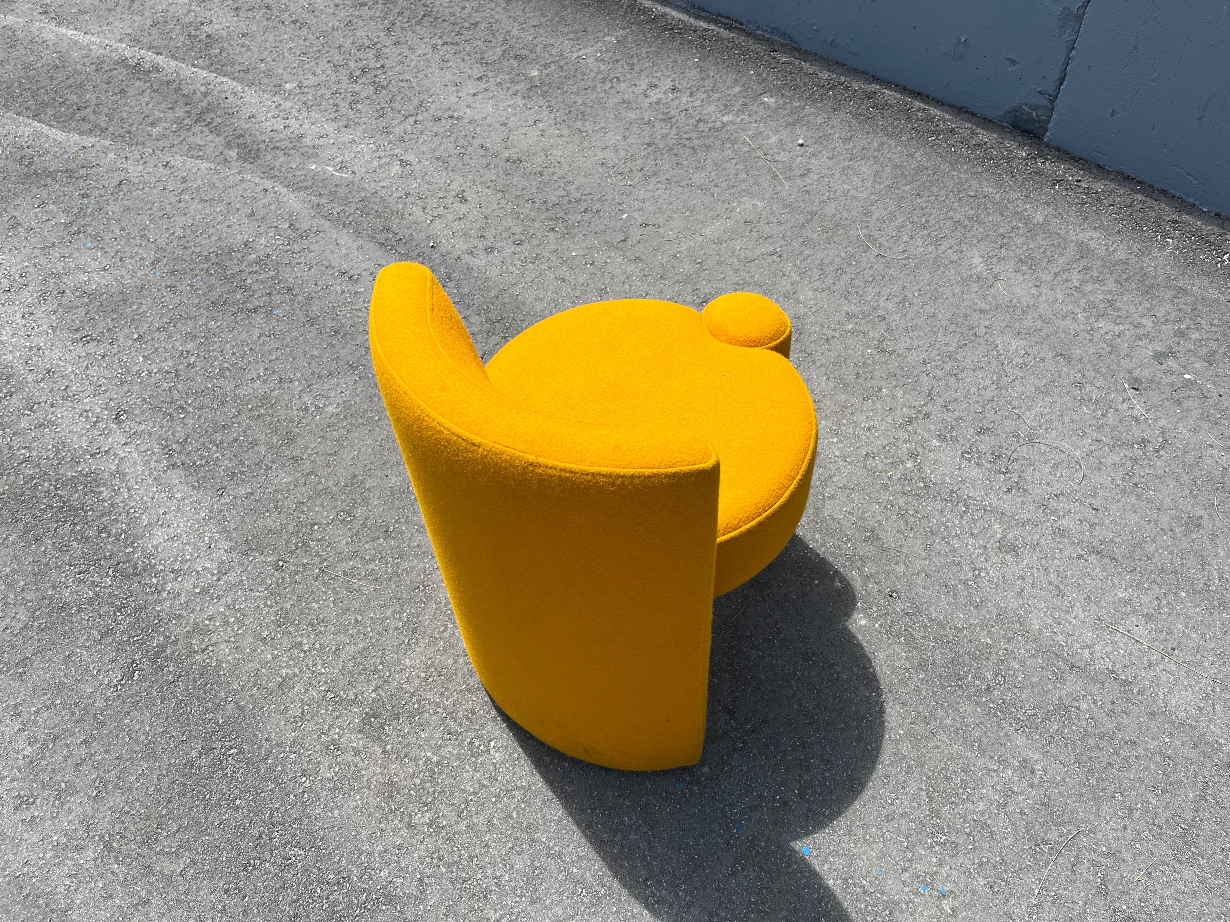 Set of Nine Modern Designer Chairs, Sunflower Yellow For Sale 12