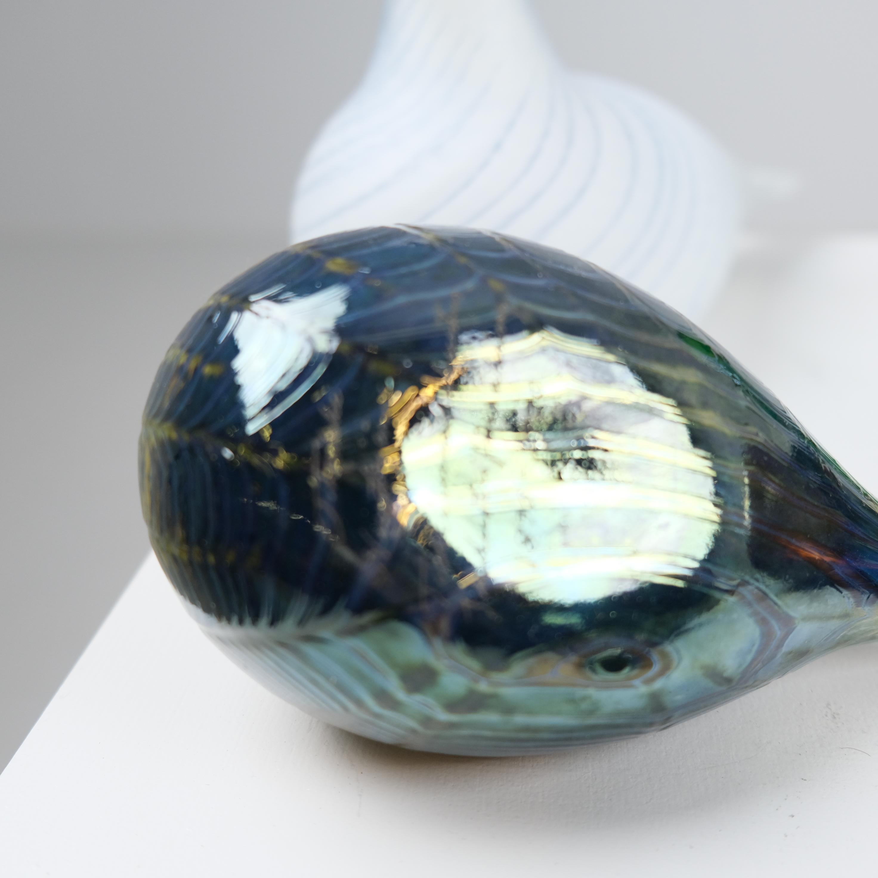 Neuner-Set Oiva Toikka Vögel, Grüner Ibis, Schwan, Regenpfeifer, Iittala & Nuutajärvi im Angebot 5