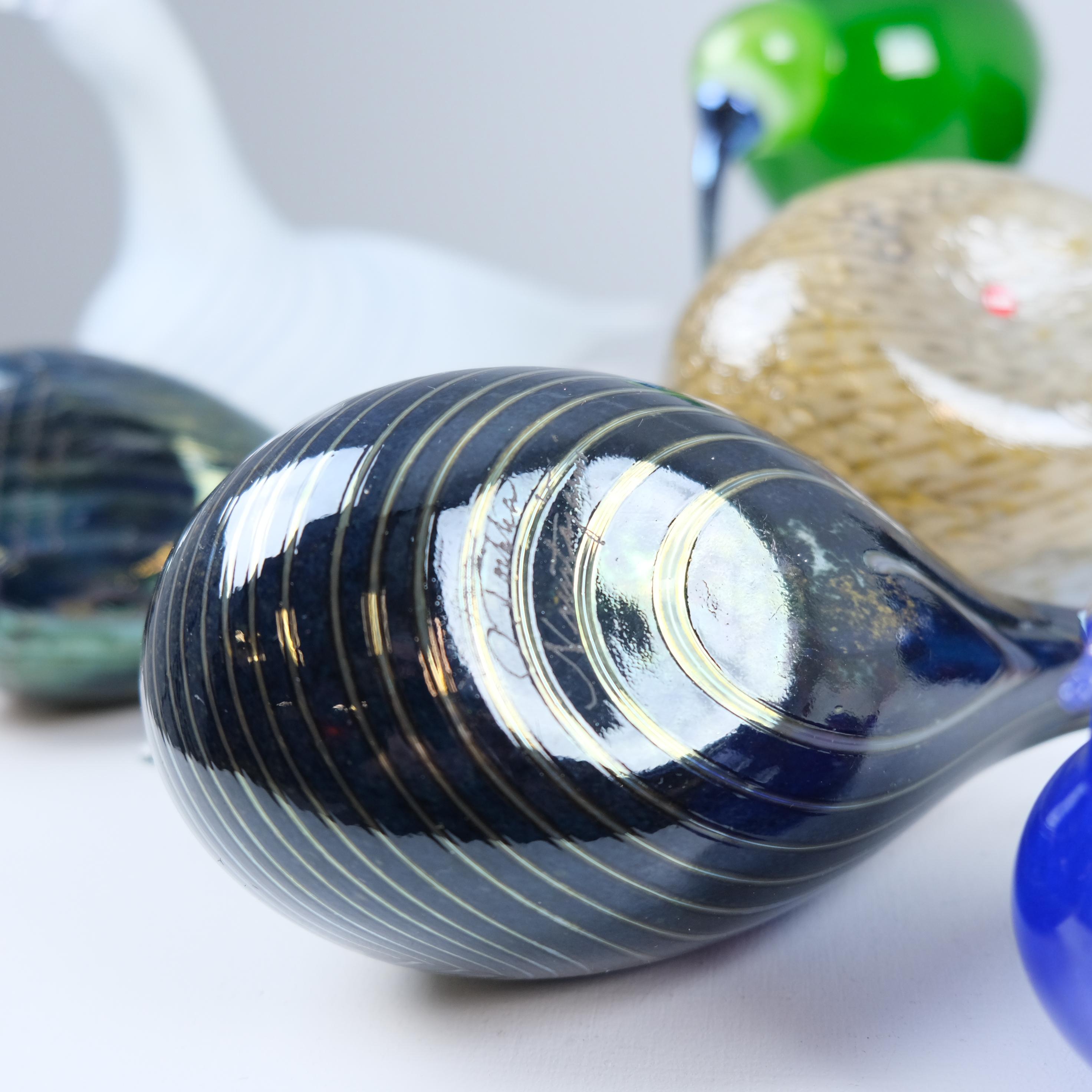 Neuner-Set Oiva Toikka Vögel, Grüner Ibis, Schwan, Regenpfeifer, Iittala & Nuutajärvi im Angebot 7