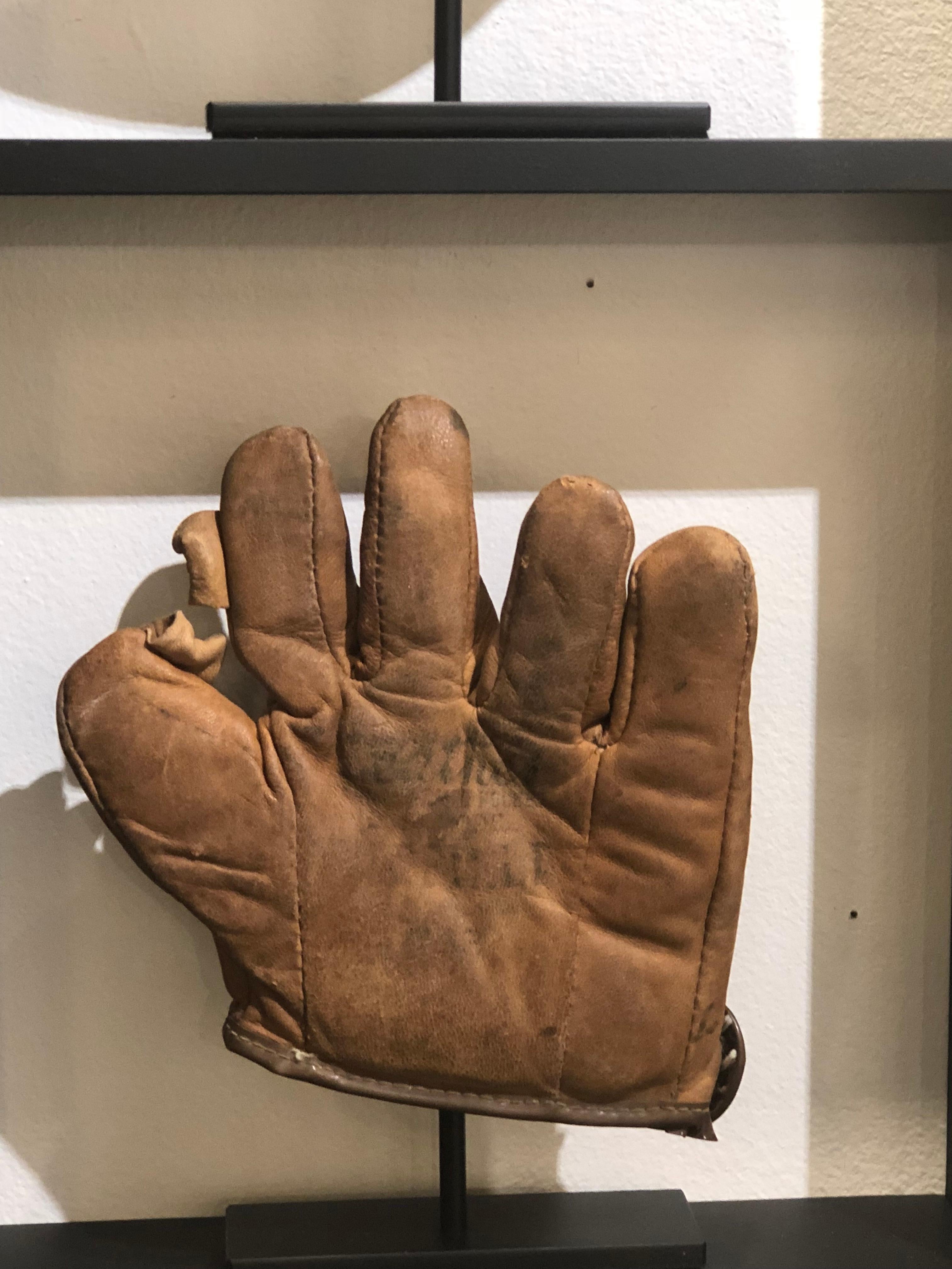 Set of Nine Rare Antique Small Children's Baseball Gloves 2
