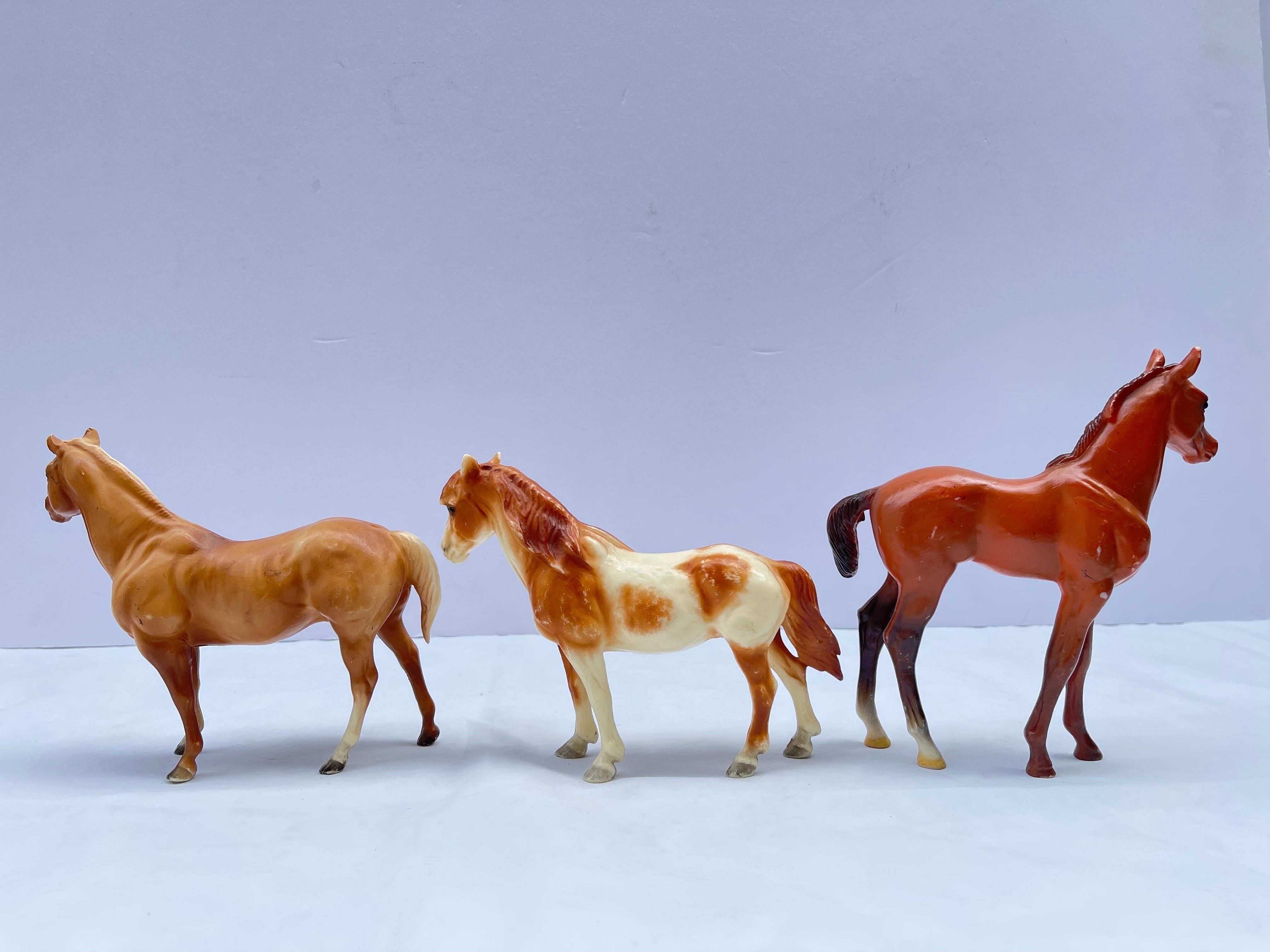Set of Nine Small Breyer Style Horses (Box 6) For Sale 6