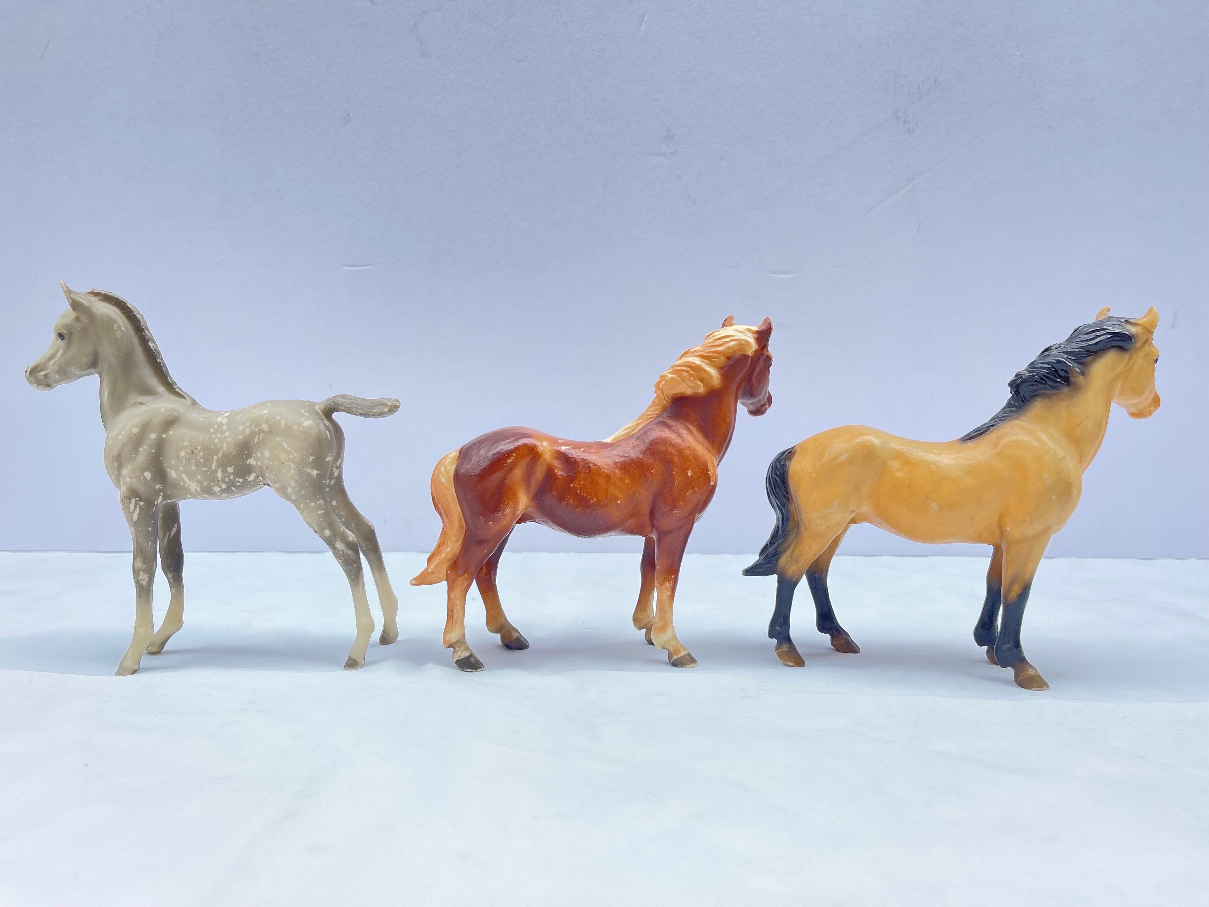 Set of Nine Small Breyer Style Horses (Box 6) For Sale 8