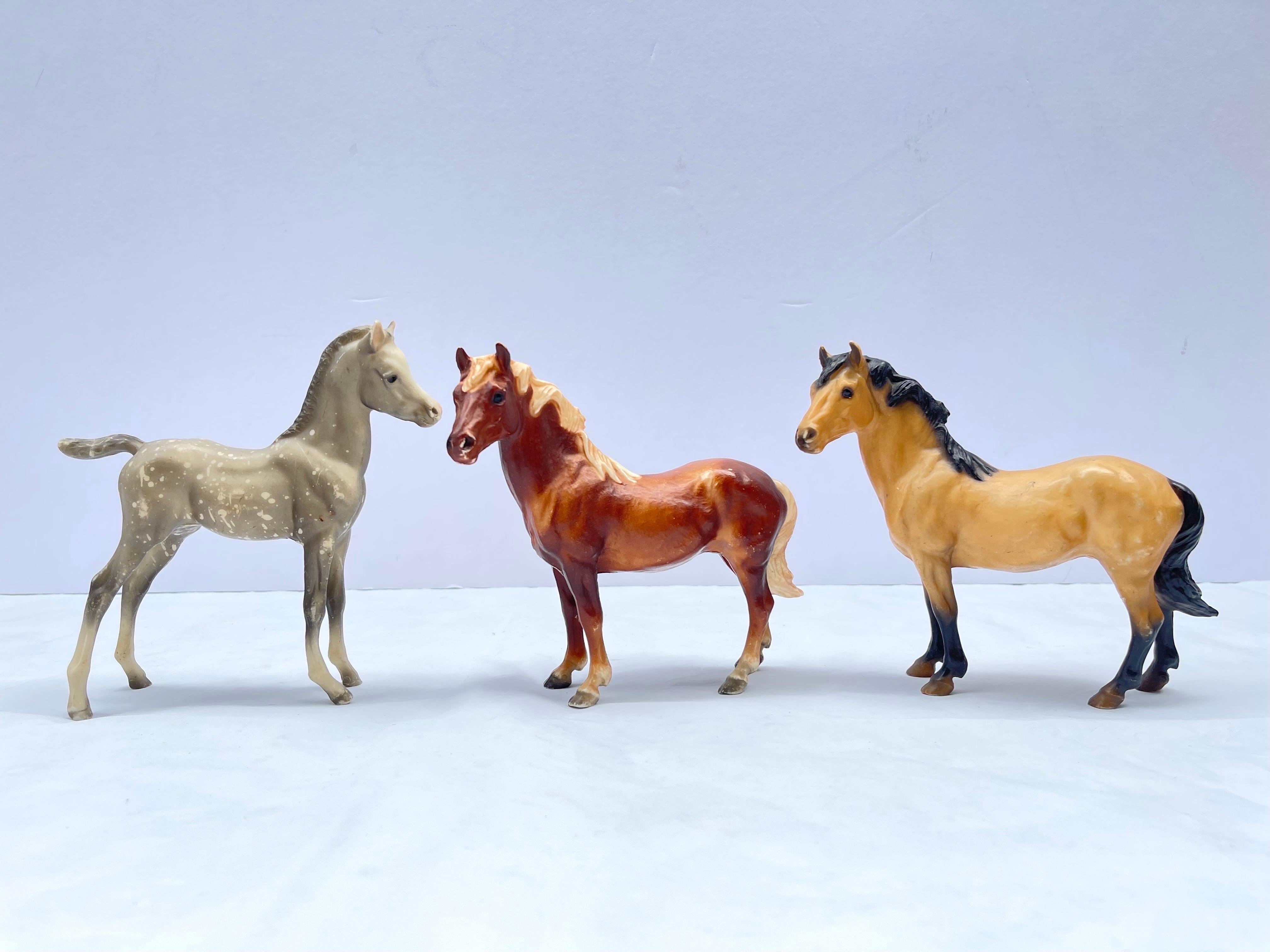 Set of Nine Small Breyer Style Horses (Box 6) For Sale 3