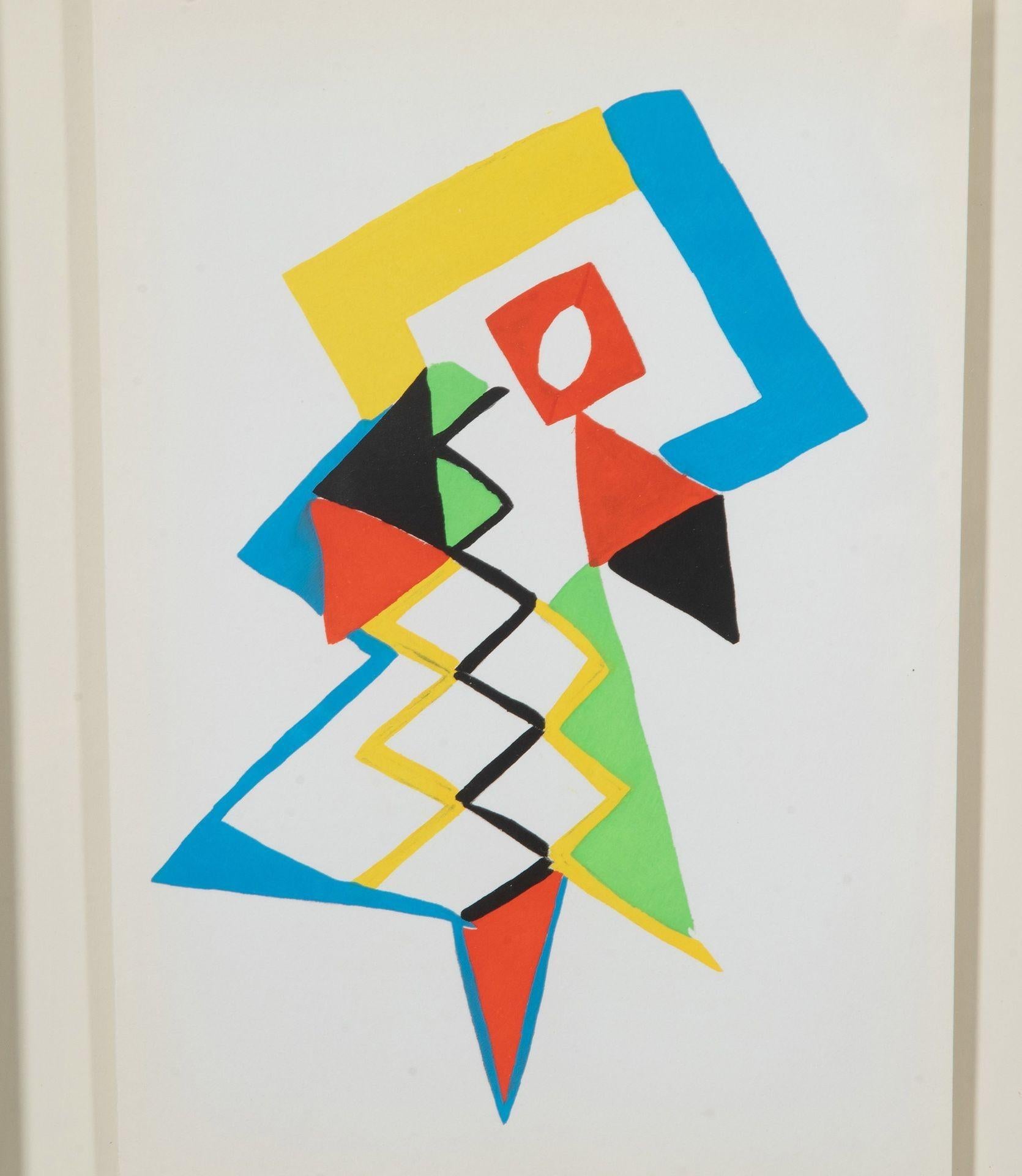 A collection of nine 20th Century original limited edition stencilled designs for dresses, theatrical costumes etc. created by French artist Sonia Delaunay (1885-1979).
Sonia Delaunay from Tableaux Vivants. Circa 1969.
All numbered 269 from an